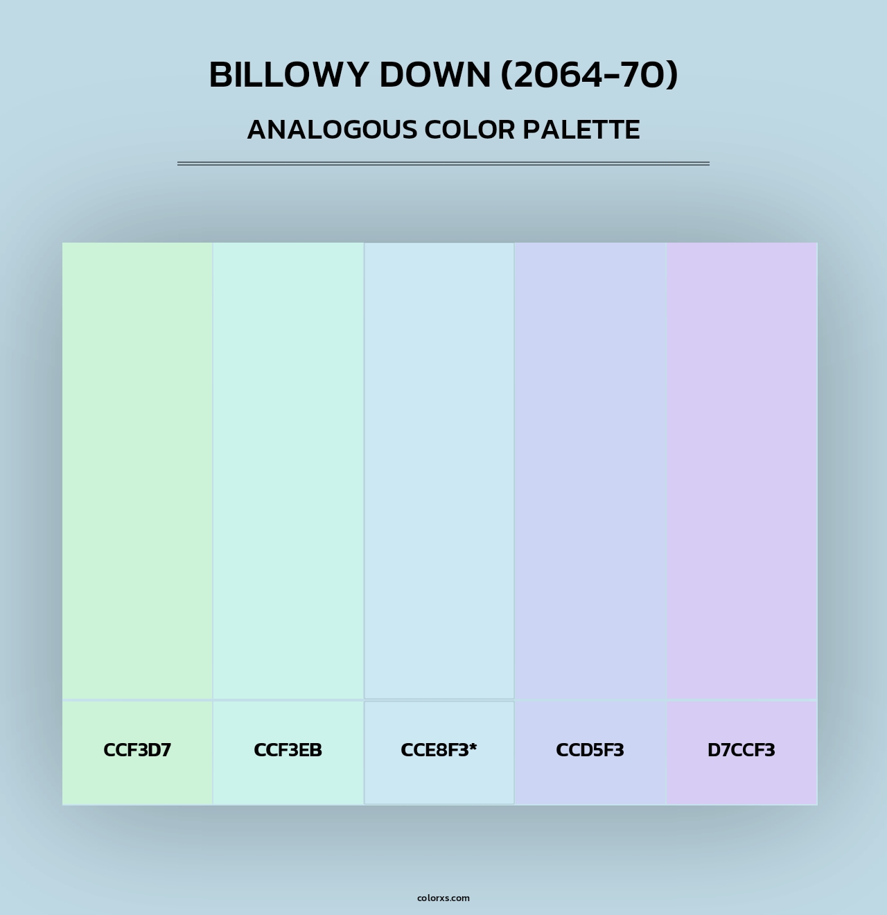 Billowy Down (2064-70) - Analogous Color Palette