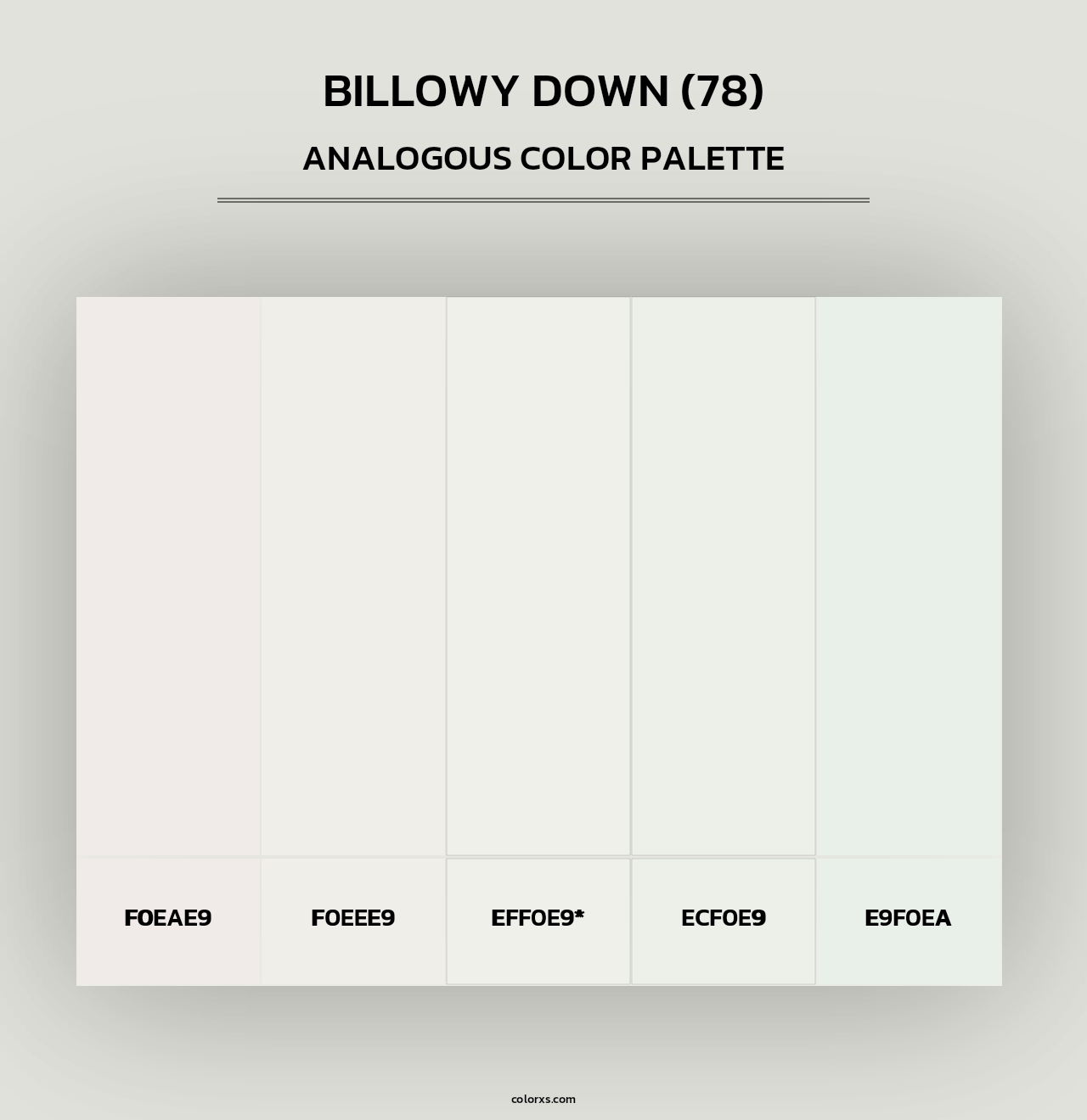 Billowy Down (78) - Analogous Color Palette