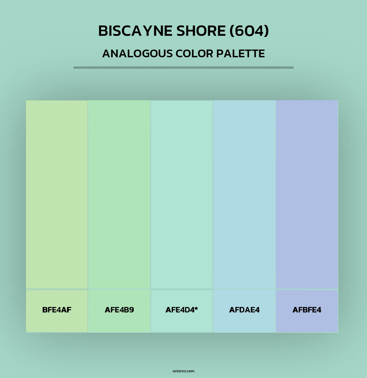 Biscayne Shore (604) - Analogous Color Palette