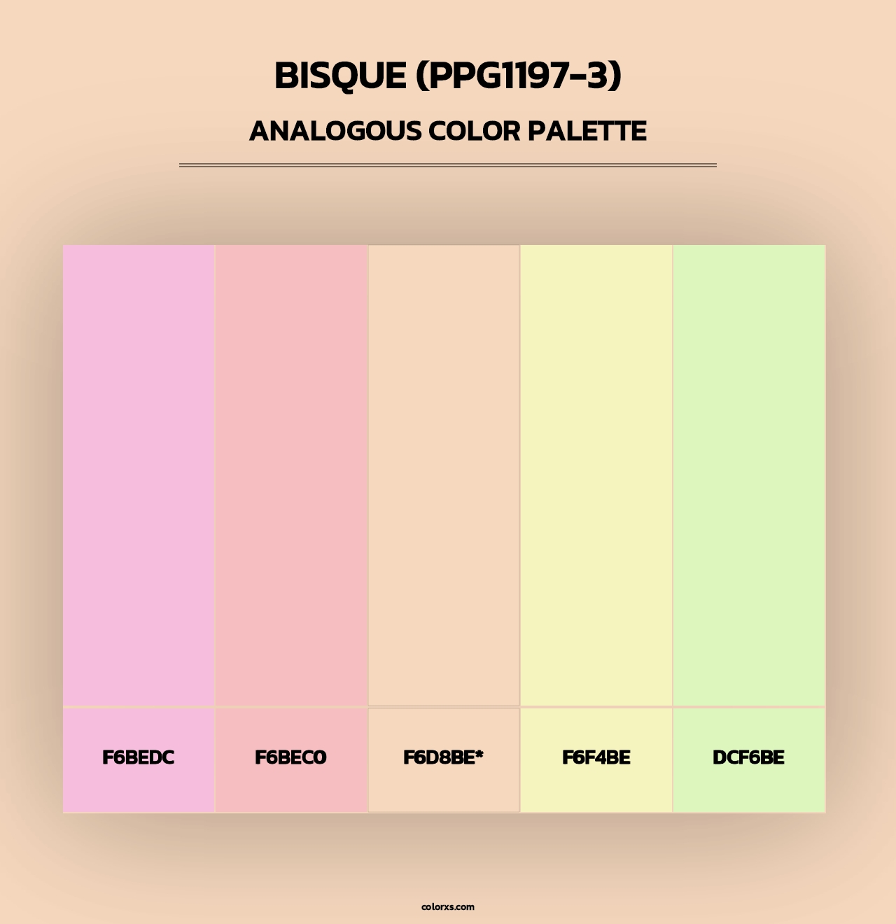 Bisque (PPG1197-3) - Analogous Color Palette