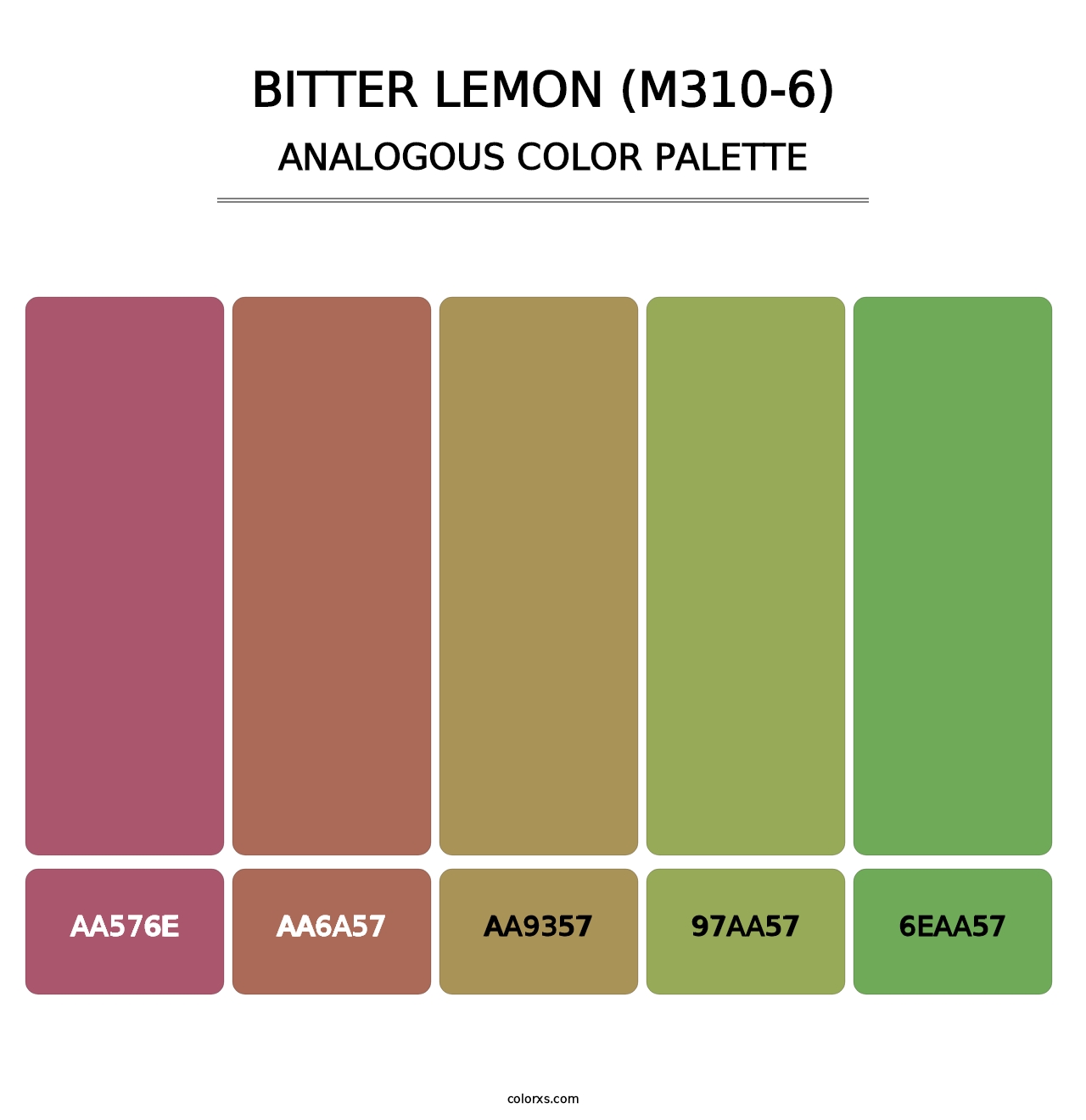 Bitter Lemon (M310-6) - Analogous Color Palette