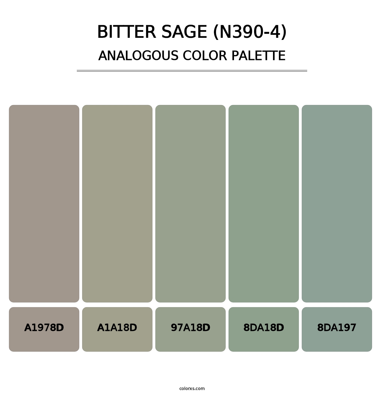 Bitter Sage (N390-4) - Analogous Color Palette