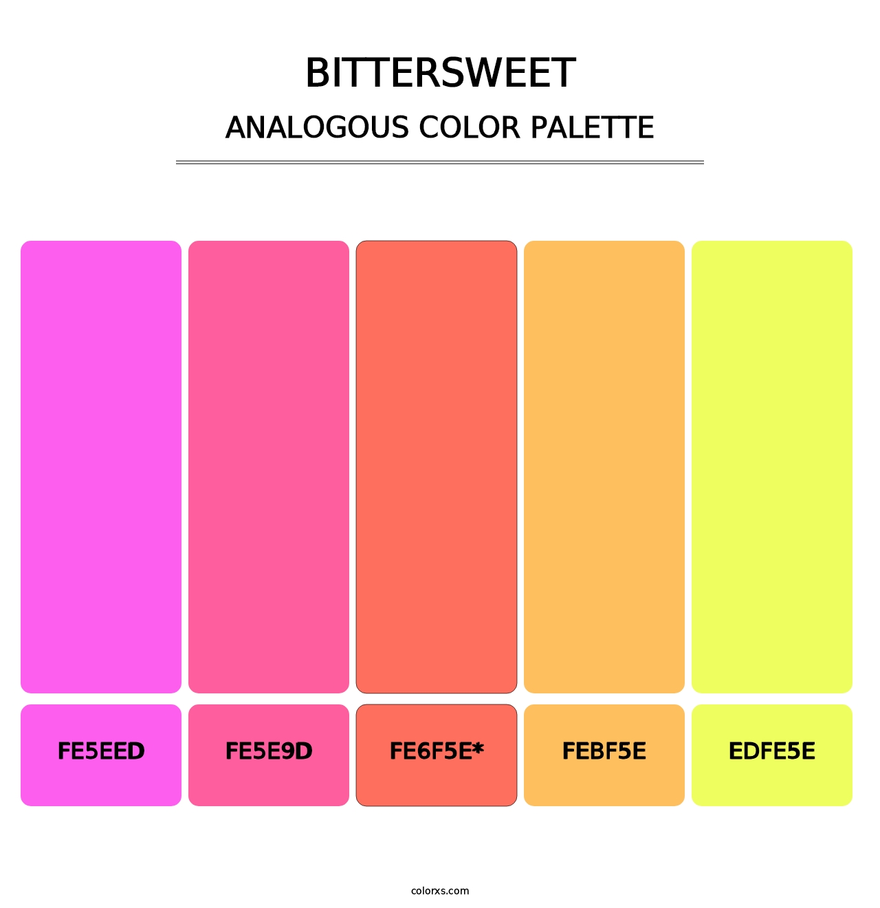 Bittersweet - Analogous Color Palette