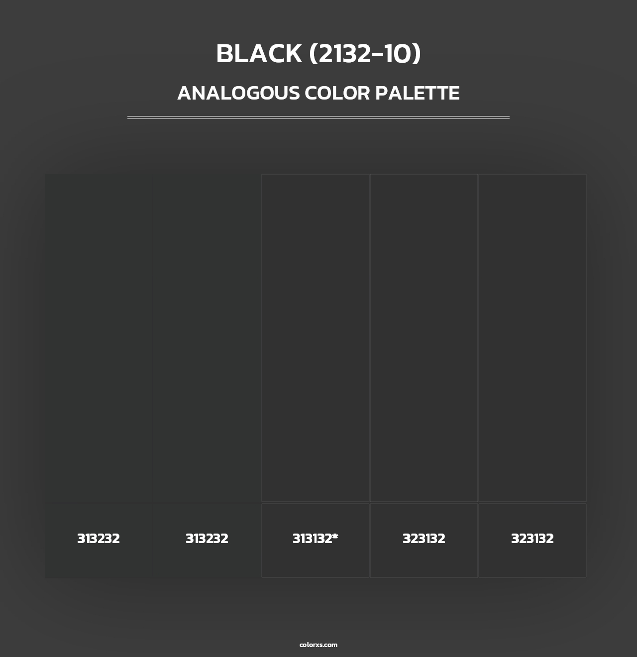 Black (2132-10) - Analogous Color Palette