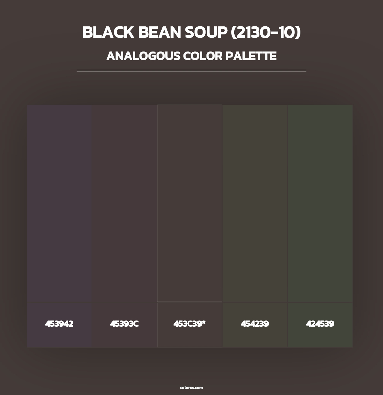Black Bean Soup (2130-10) - Analogous Color Palette