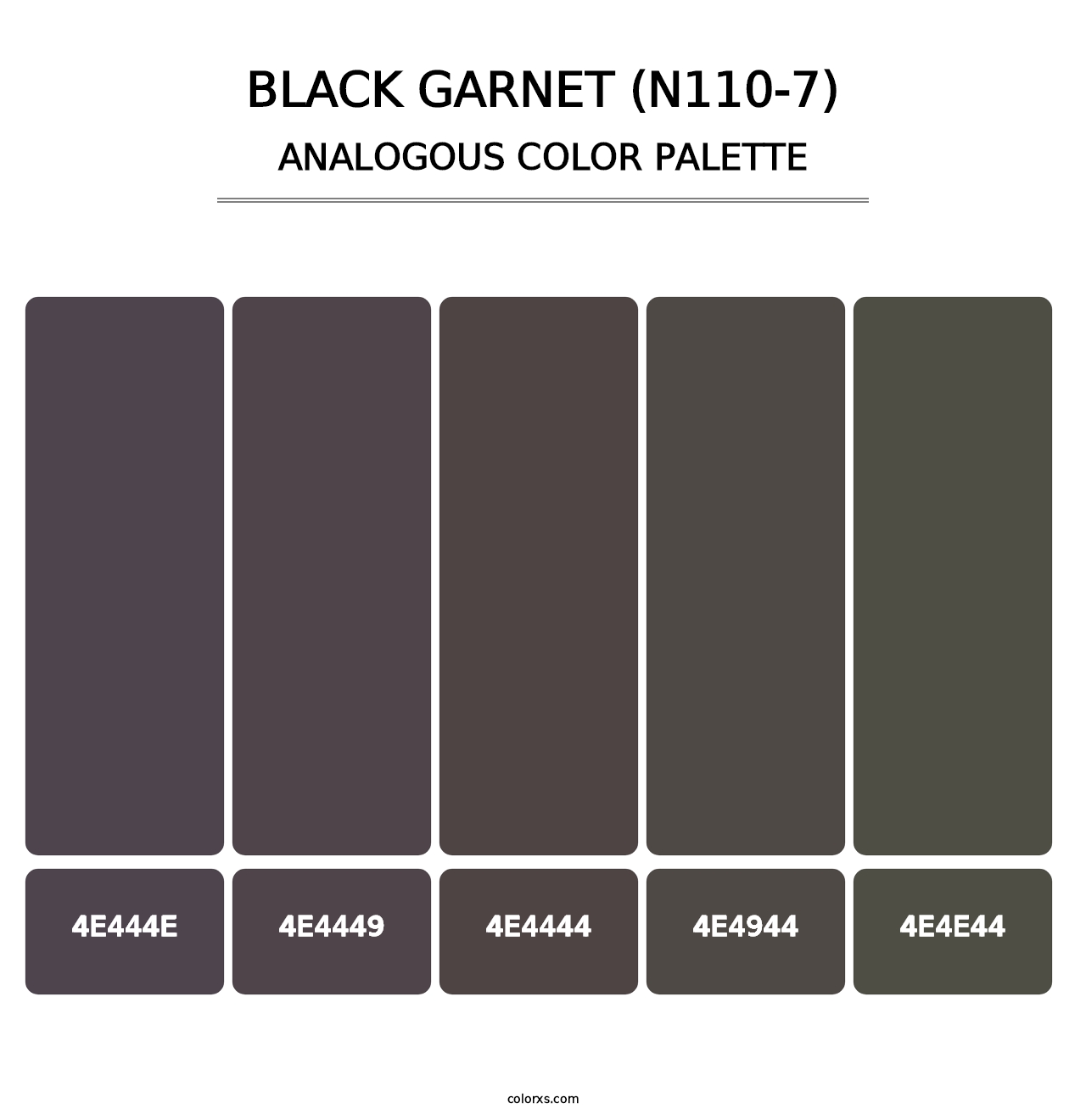 Black Garnet (N110-7) - Analogous Color Palette