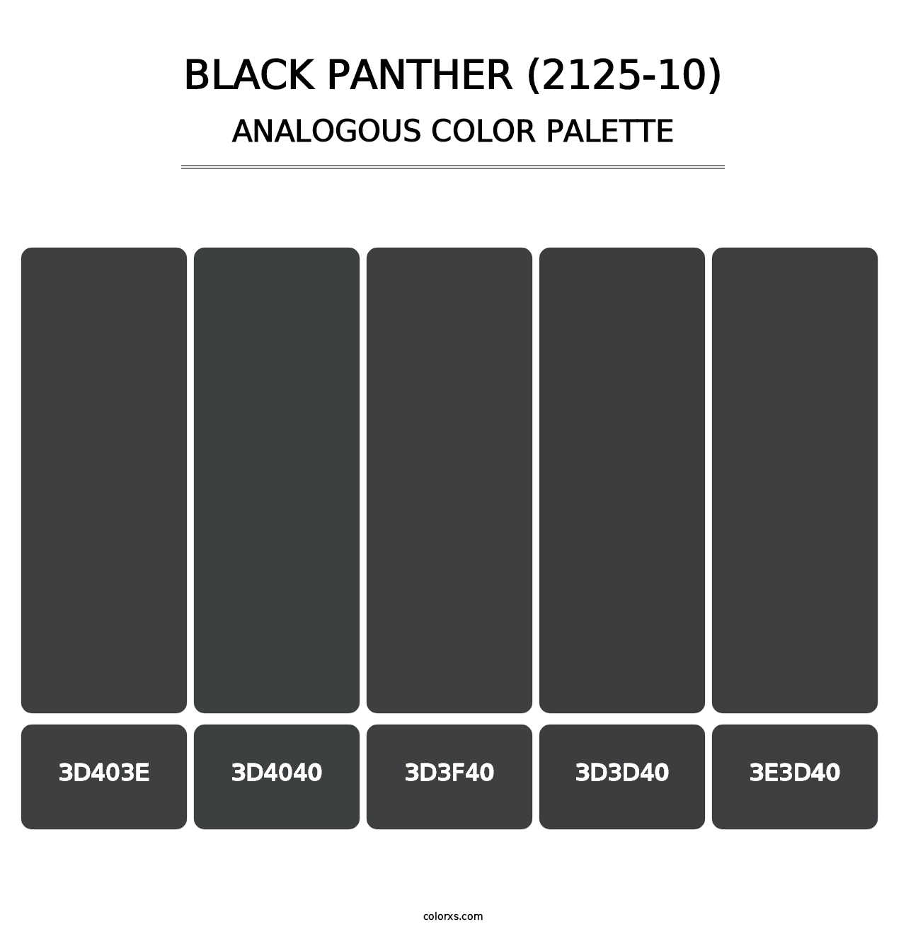 Black Panther (2125-10) - Analogous Color Palette