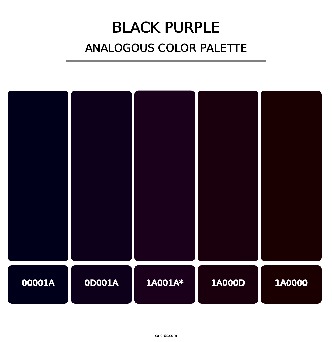Black Purple - Analogous Color Palette