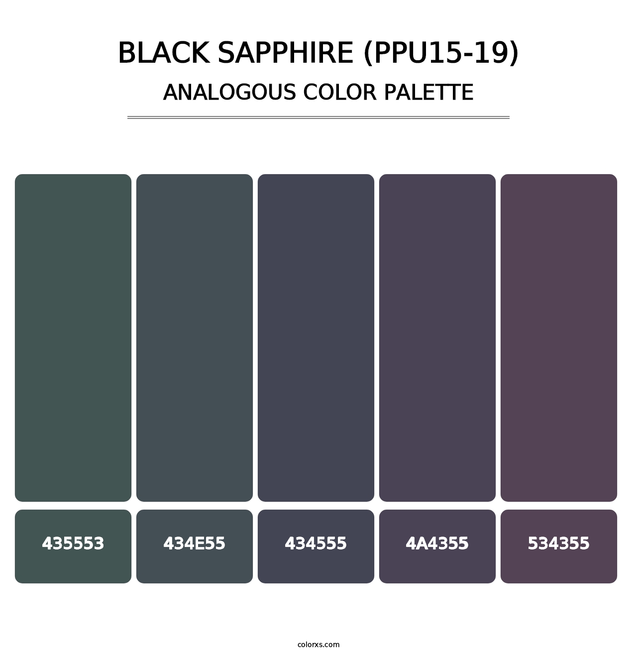 Black Sapphire (PPU15-19) - Analogous Color Palette