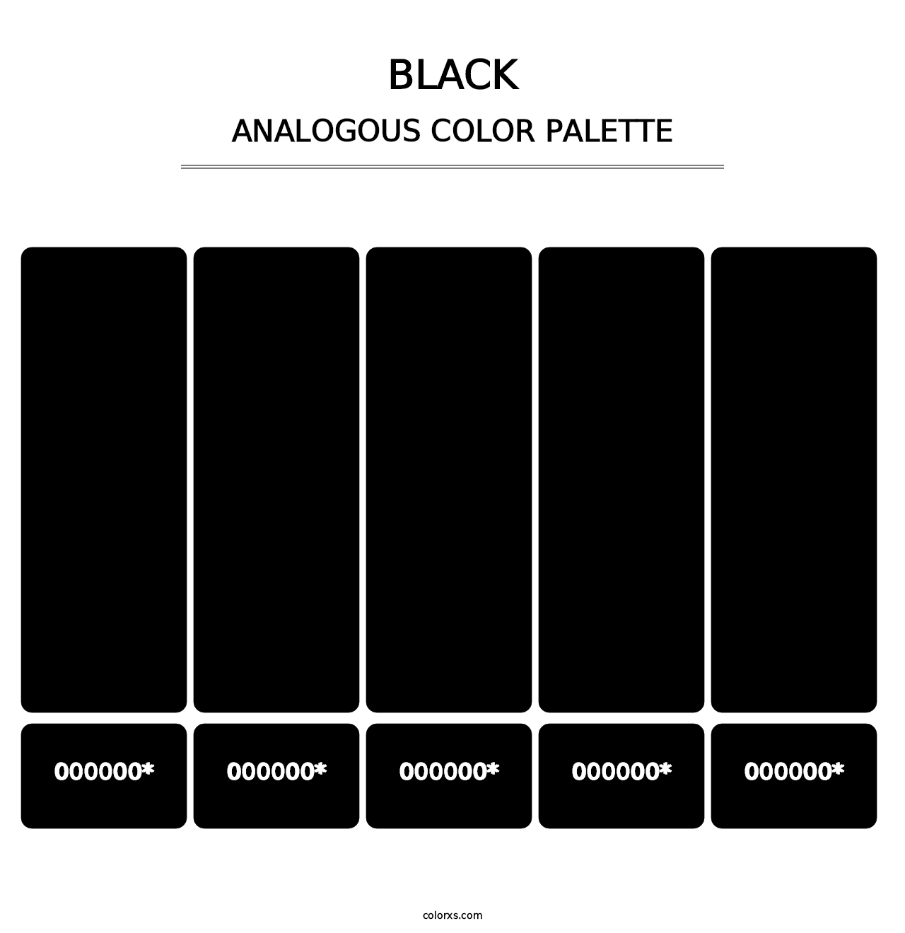 Black - Analogous Color Palette