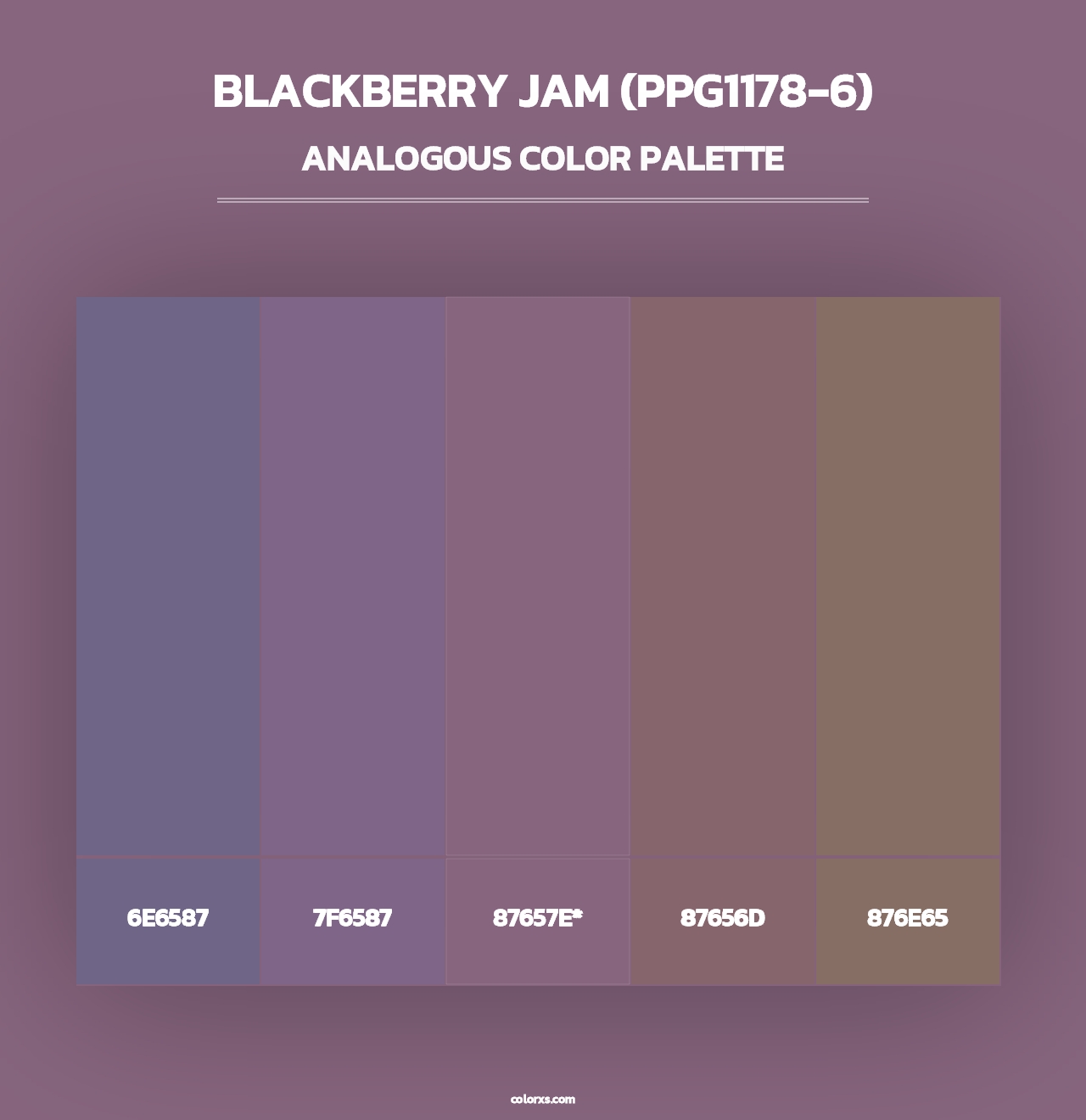 Blackberry Jam (PPG1178-6) - Analogous Color Palette