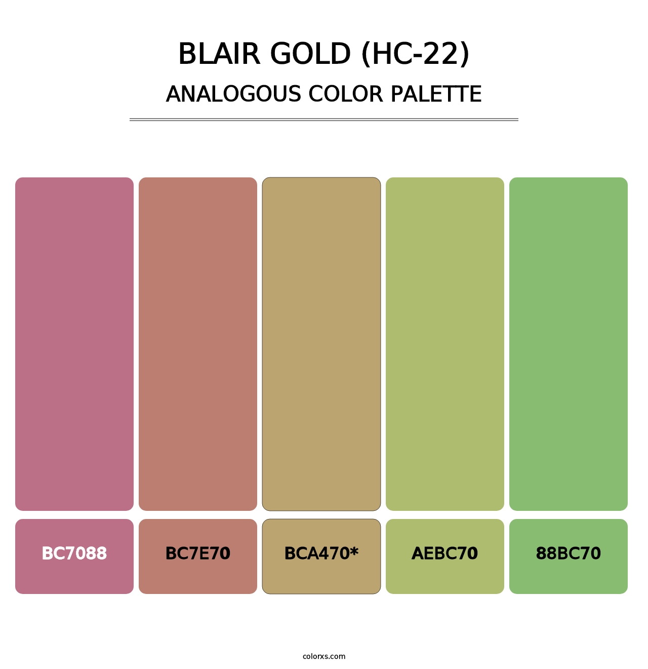 Blair Gold (HC-22) - Analogous Color Palette