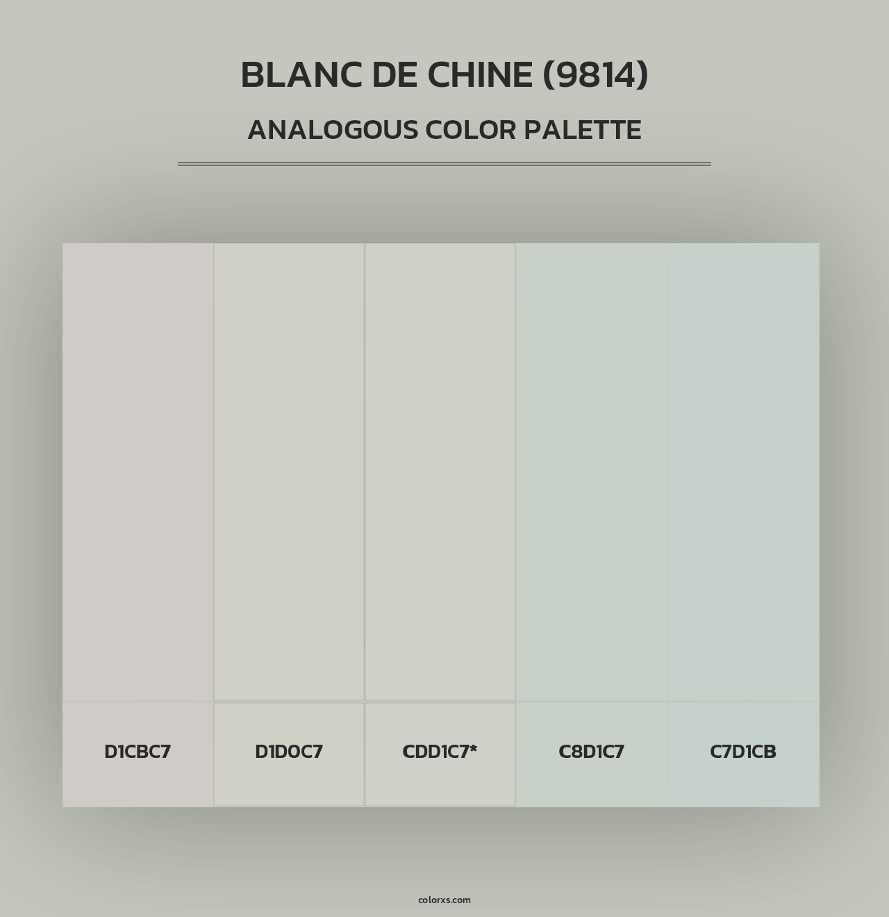 Blanc De Chine (9814) - Analogous Color Palette