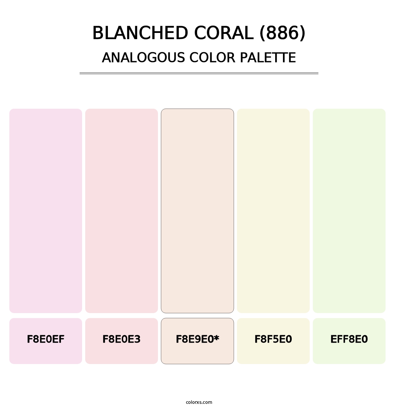 Blanched Coral (886) - Analogous Color Palette