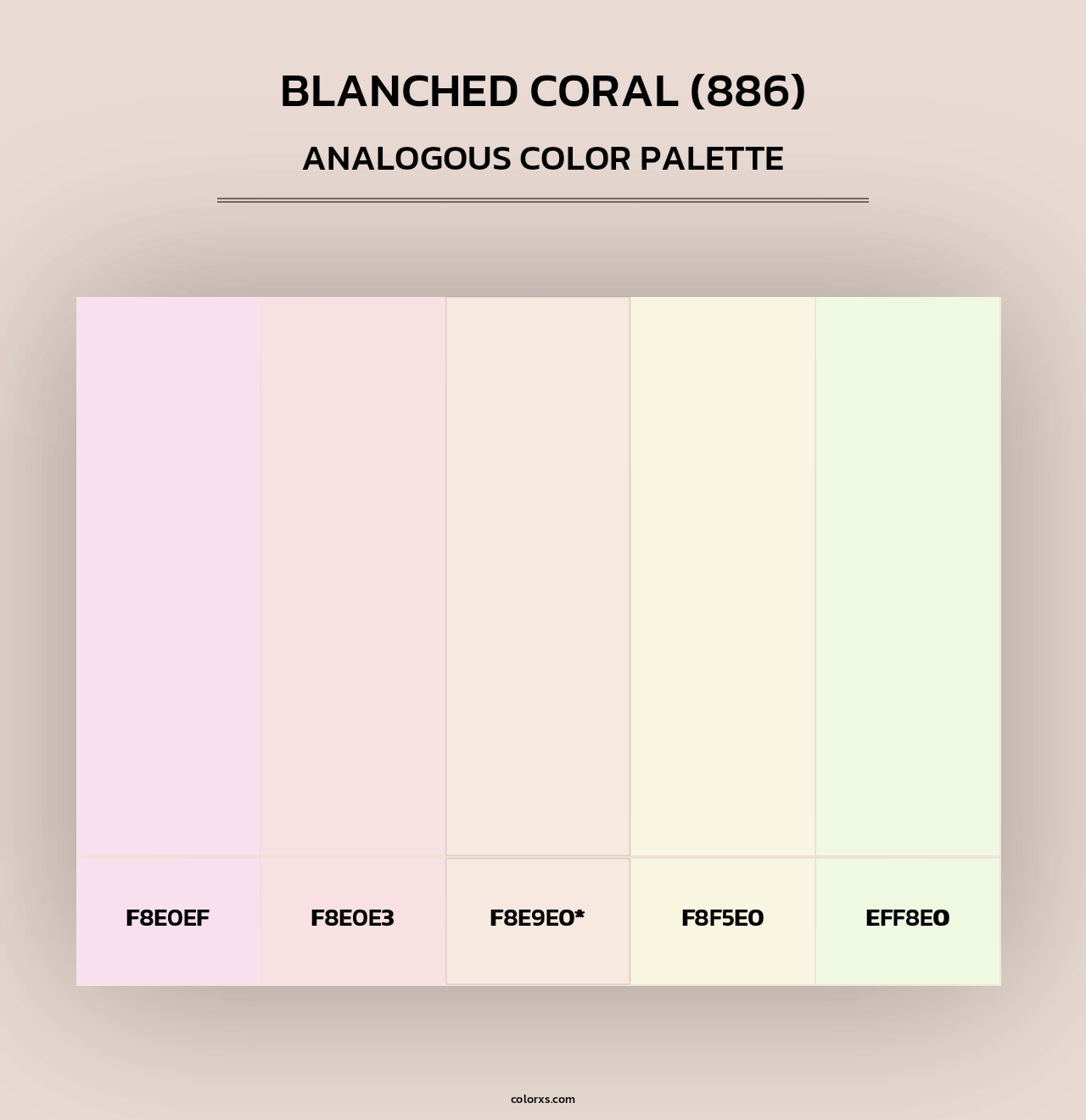 Blanched Coral (886) - Analogous Color Palette