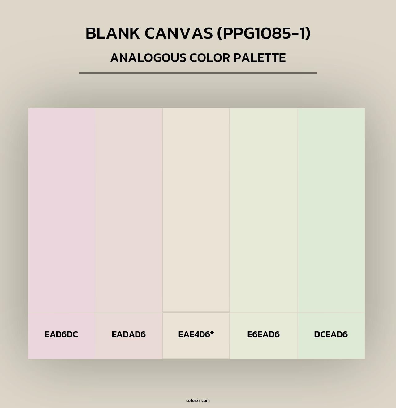 Blank Canvas (PPG1085-1) - Analogous Color Palette