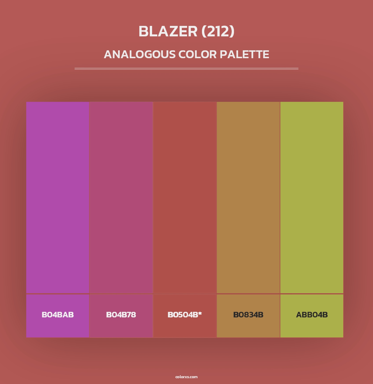 Blazer (212) - Analogous Color Palette