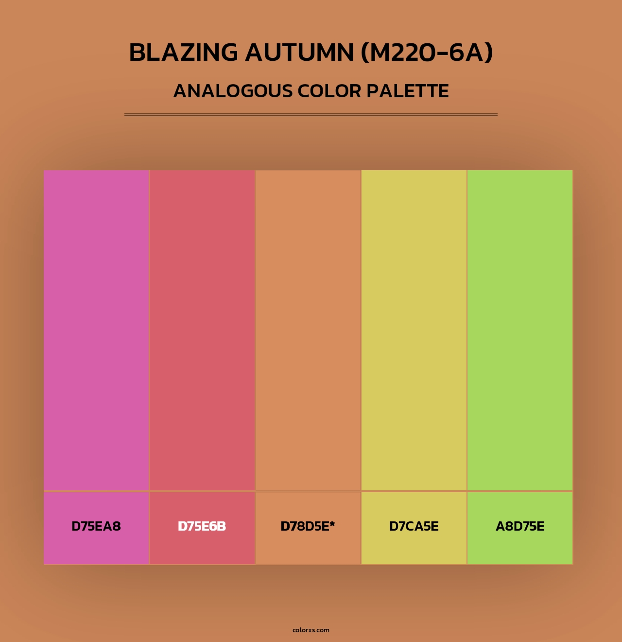 Blazing Autumn (M220-6A) - Analogous Color Palette