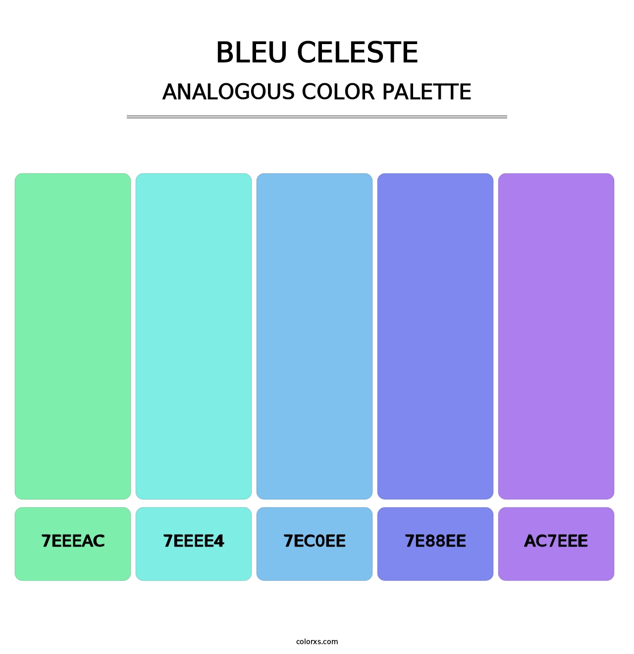 Bleu Celeste - Analogous Color Palette