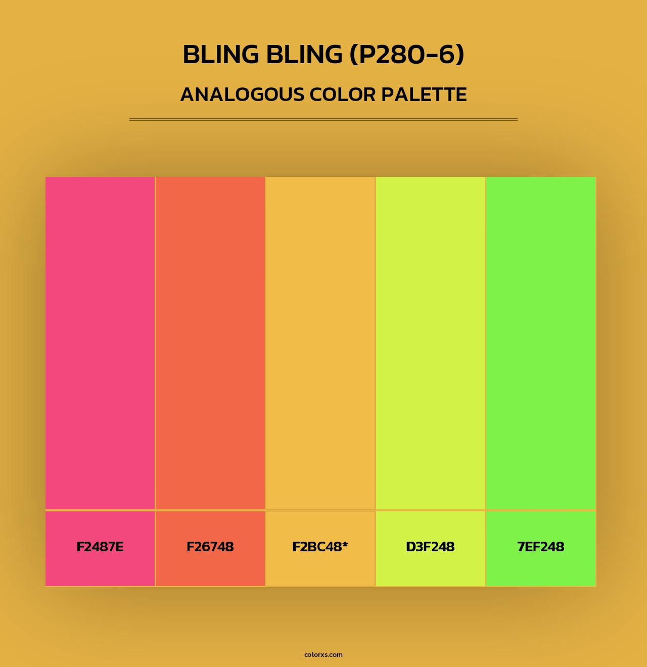 Bling Bling (P280-6) - Analogous Color Palette