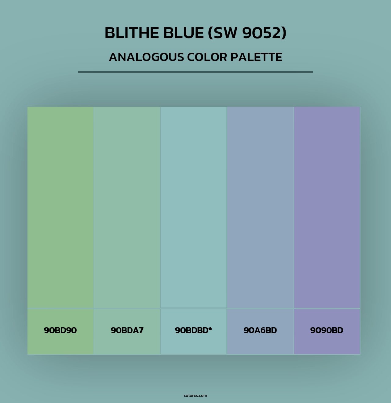 Blithe Blue (SW 9052) - Analogous Color Palette