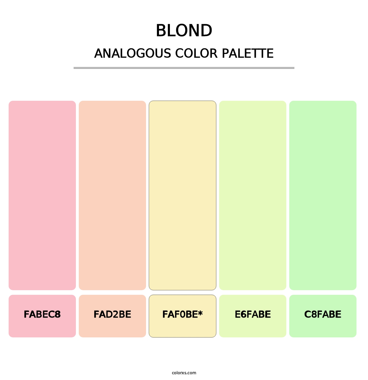 Blond - Analogous Color Palette