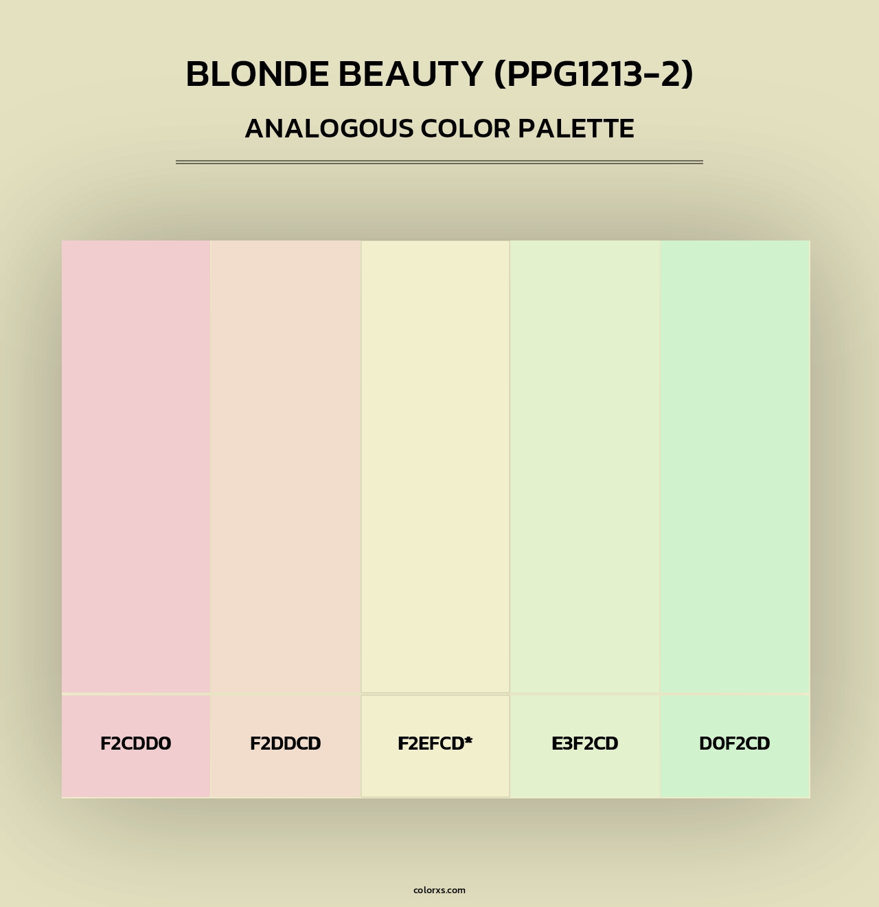 Blonde Beauty (PPG1213-2) - Analogous Color Palette