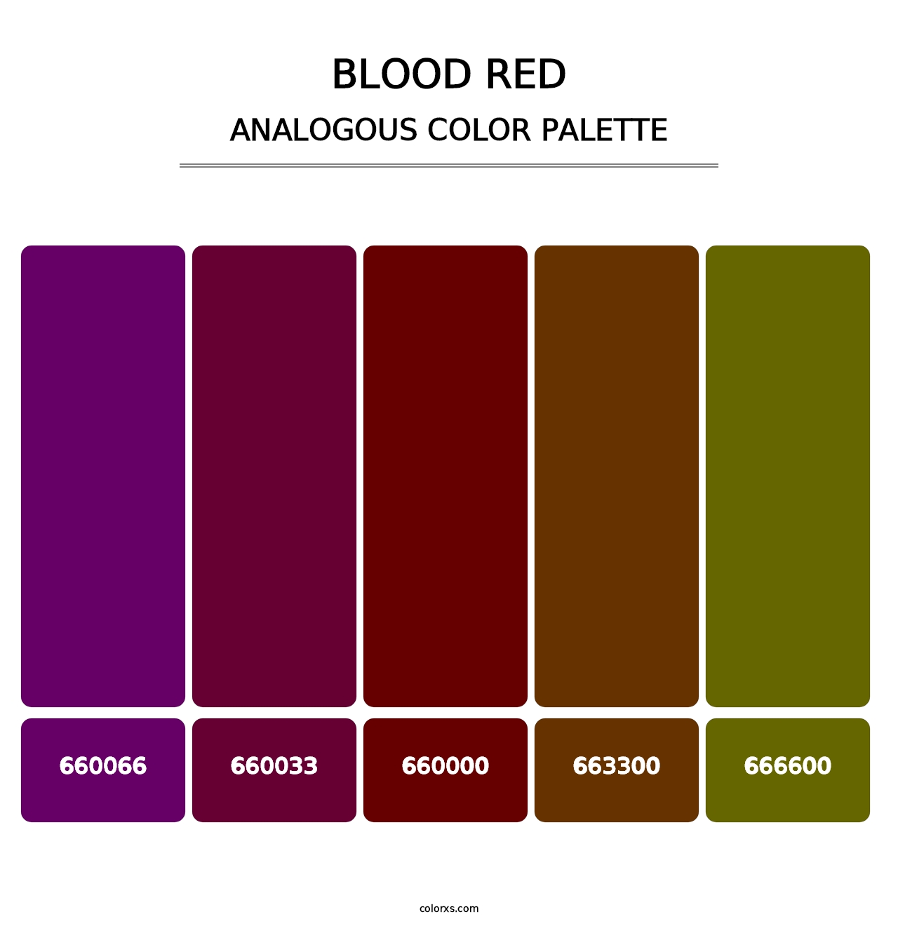 Blood Red - Analogous Color Palette