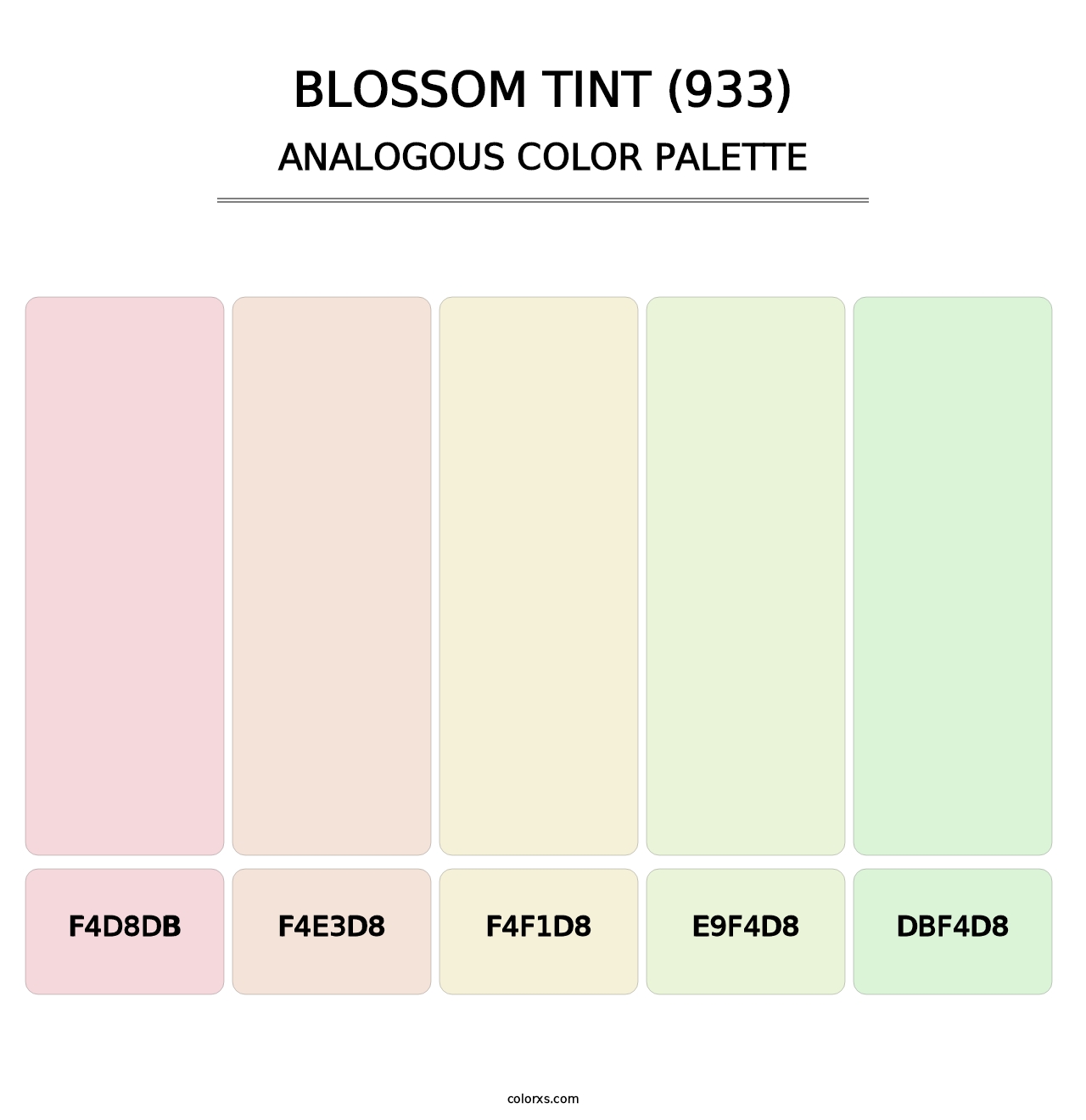 Blossom Tint (933) - Analogous Color Palette