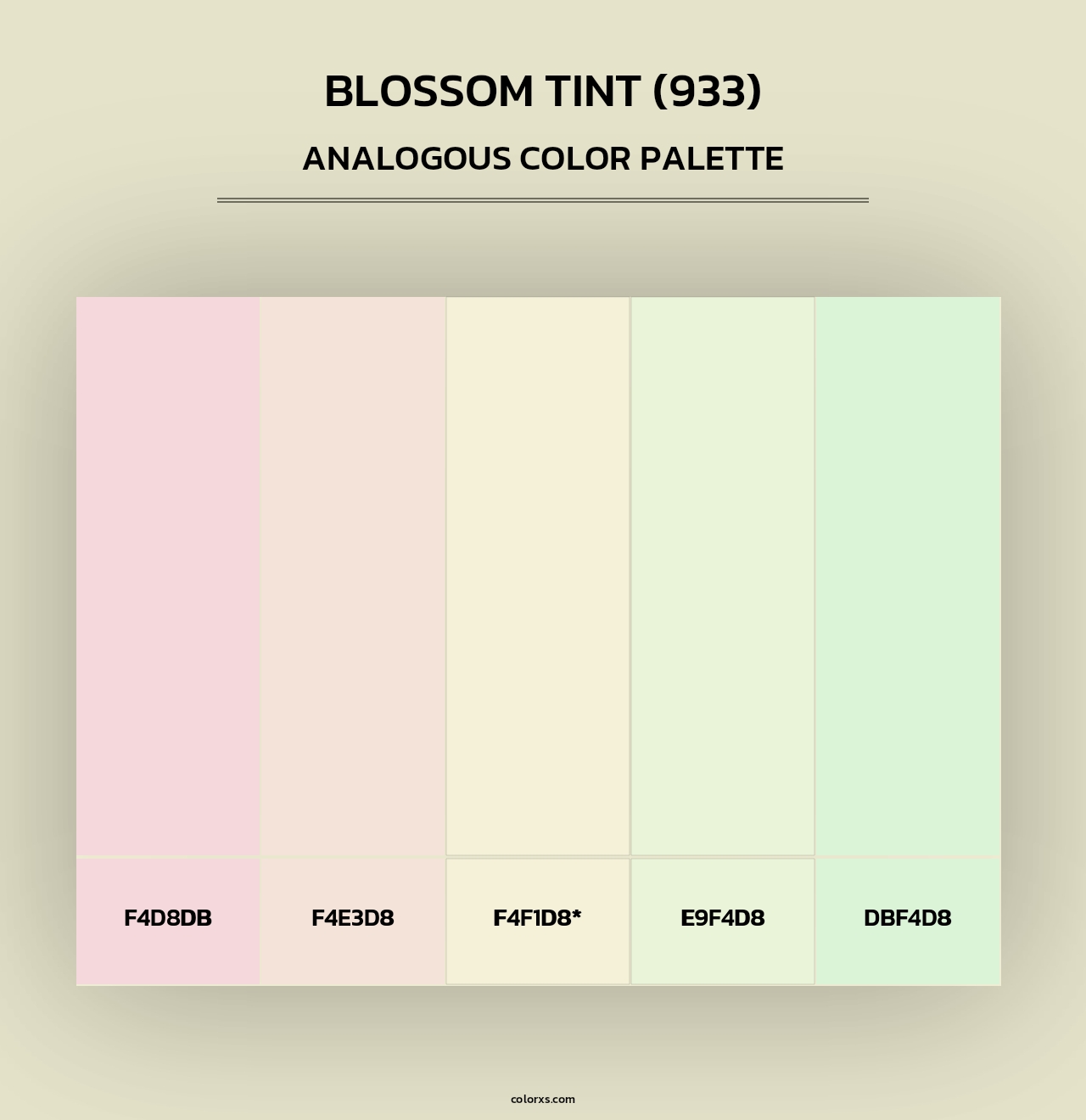 Blossom Tint (933) - Analogous Color Palette