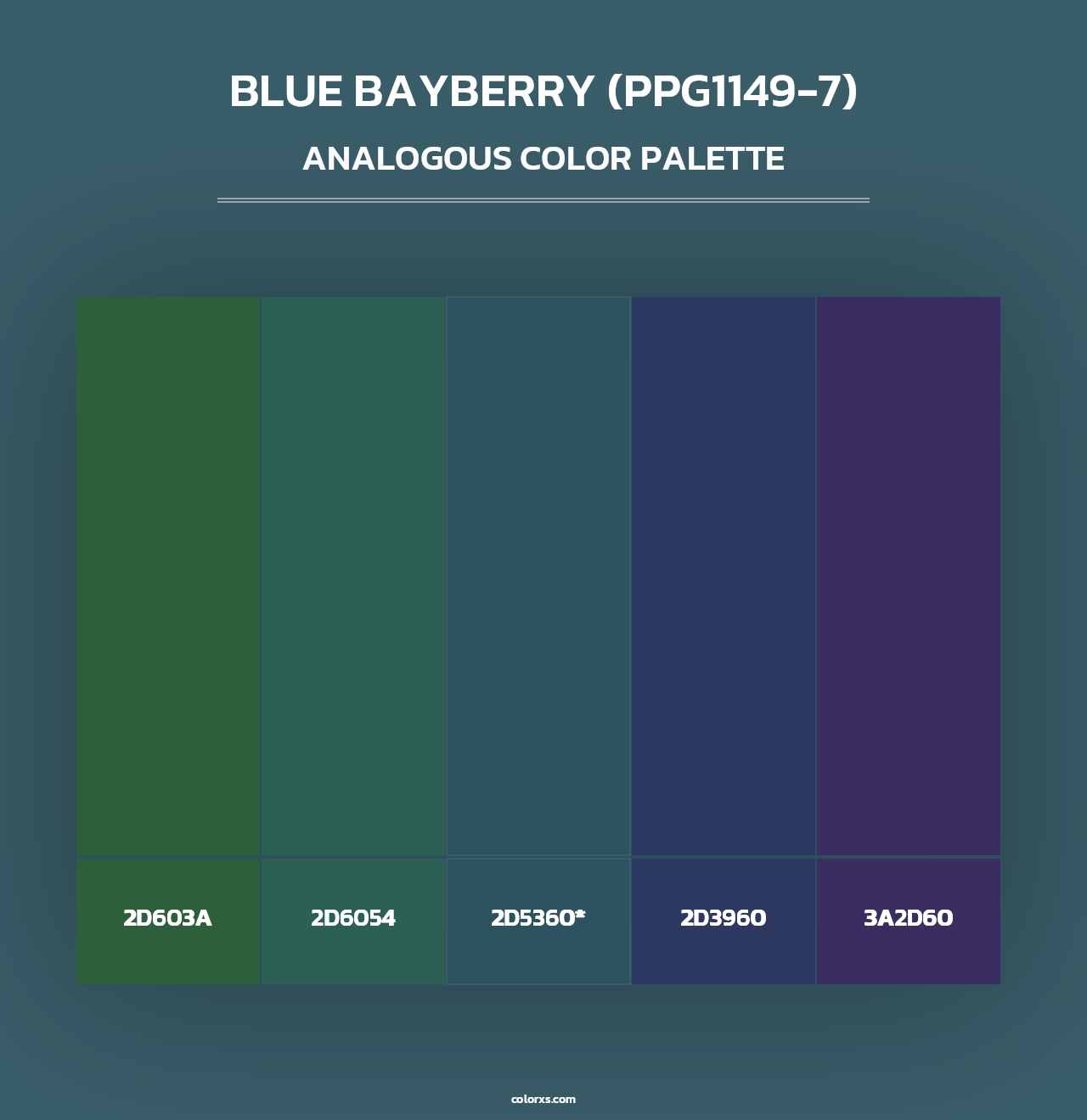 Blue Bayberry (PPG1149-7) - Analogous Color Palette