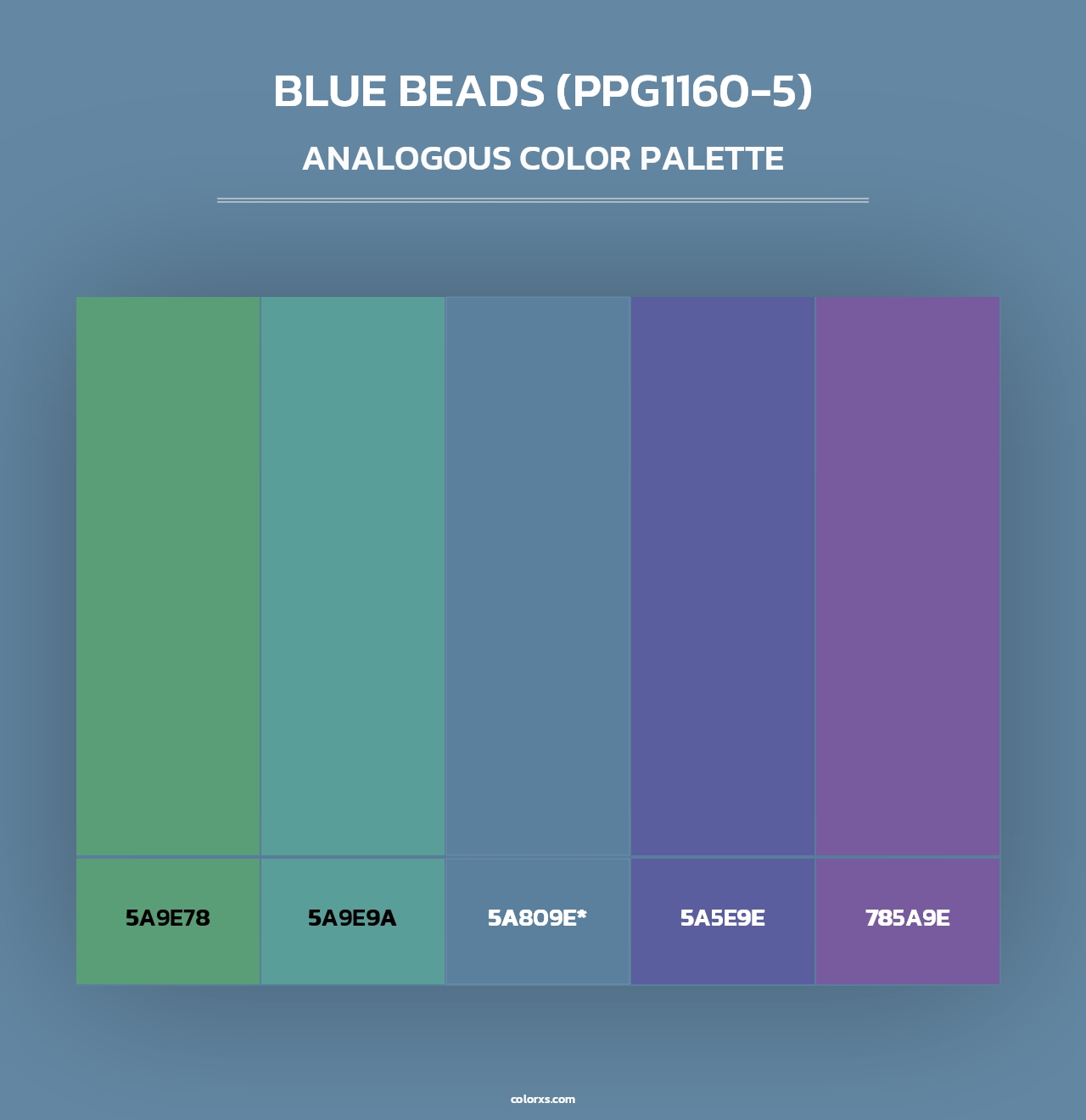 Blue Beads (PPG1160-5) - Analogous Color Palette