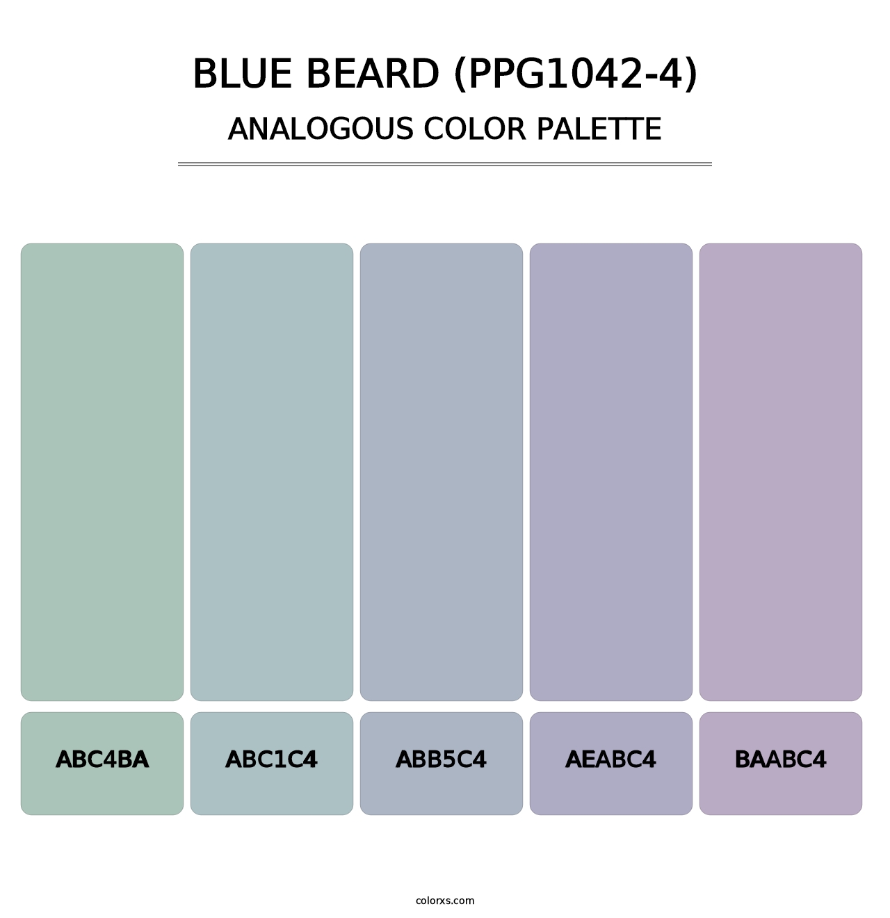 Blue Beard (PPG1042-4) - Analogous Color Palette
