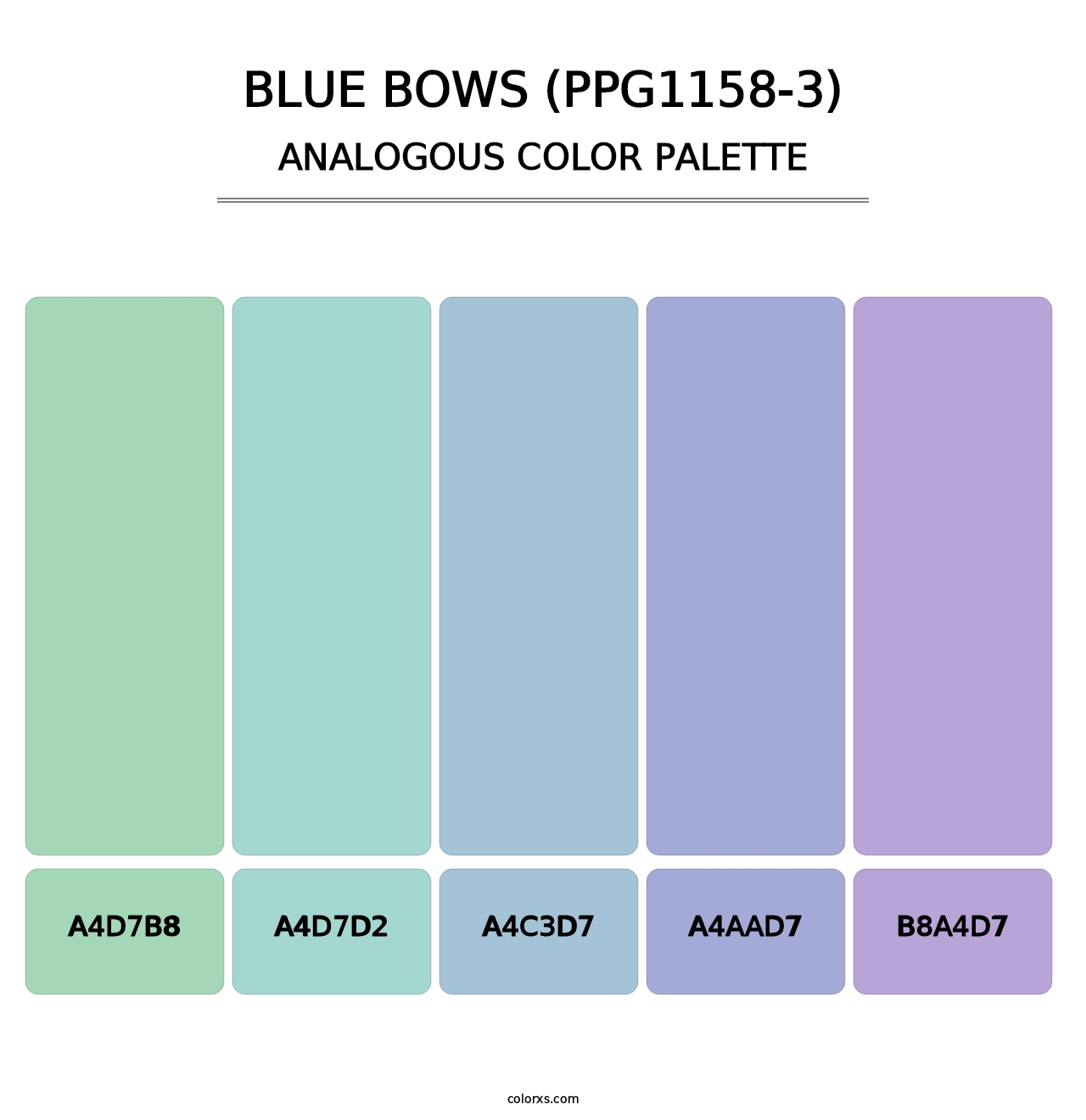 Blue Bows (PPG1158-3) - Analogous Color Palette