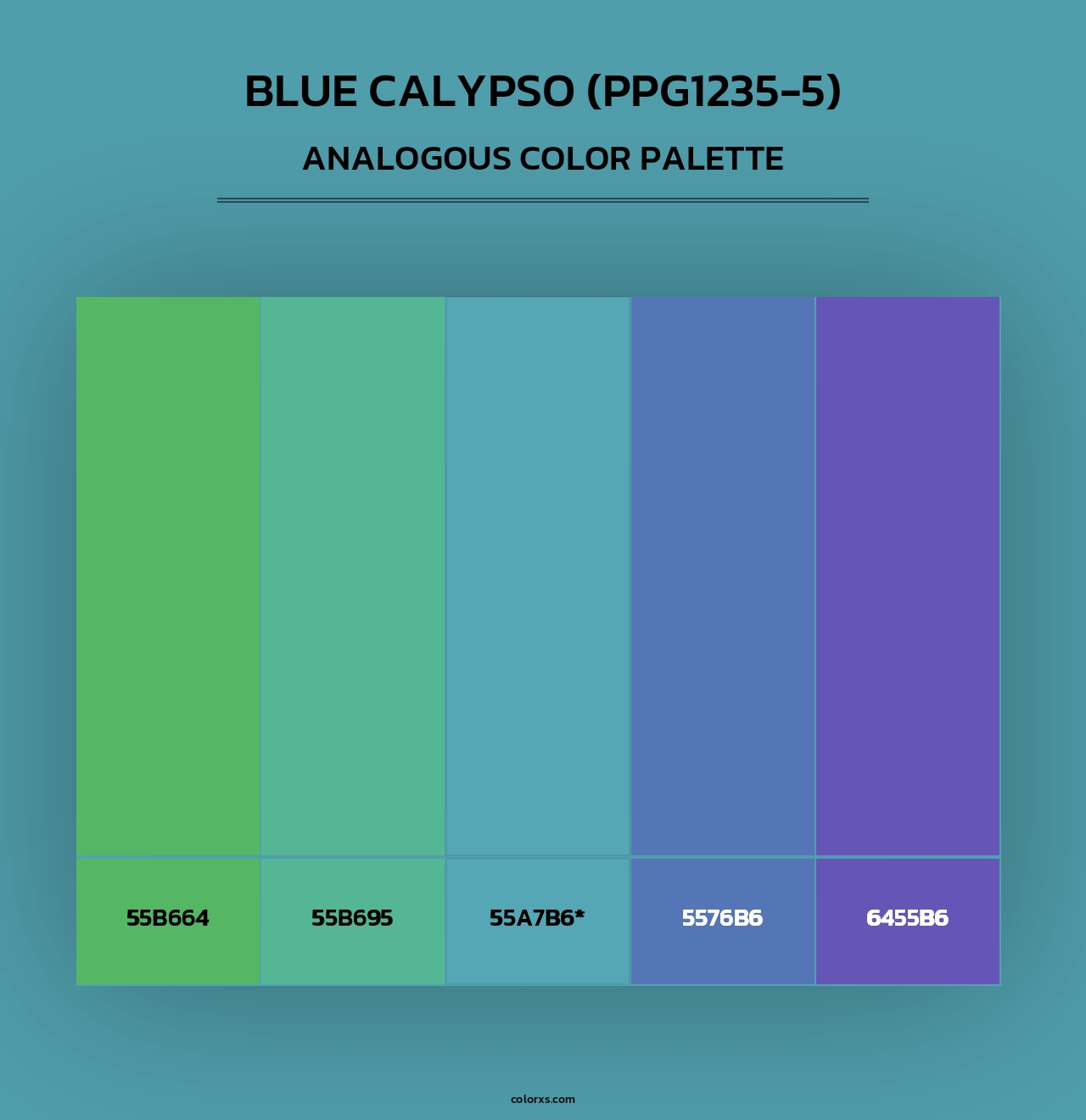 Blue Calypso (PPG1235-5) - Analogous Color Palette