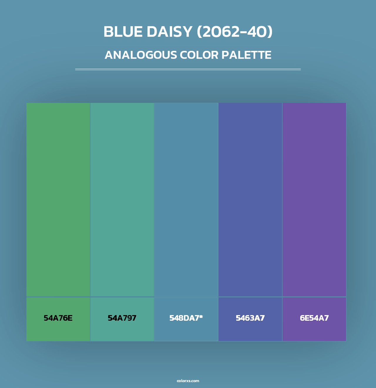 Blue Daisy (2062-40) - Analogous Color Palette