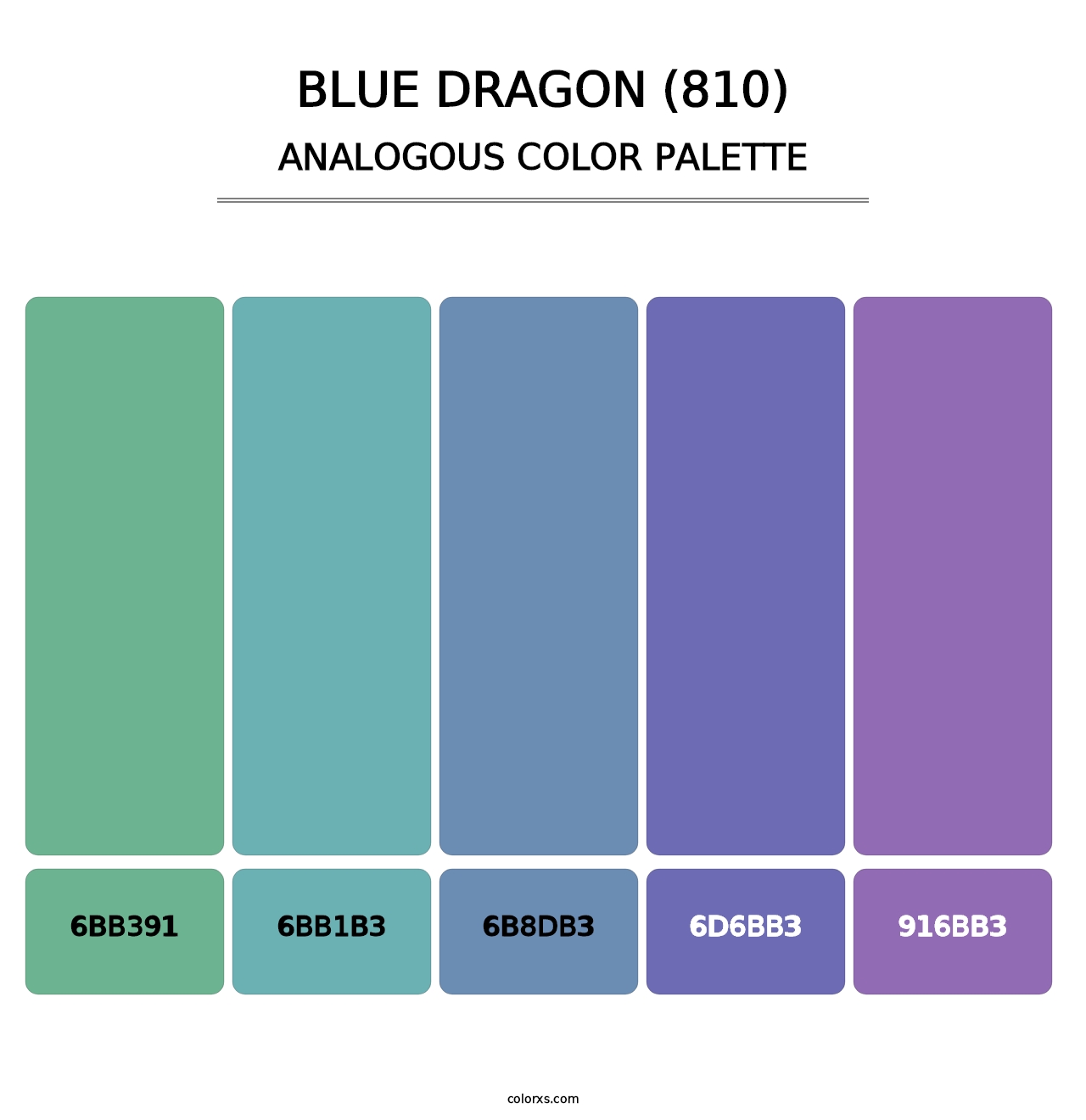 Blue Dragon (810) - Analogous Color Palette