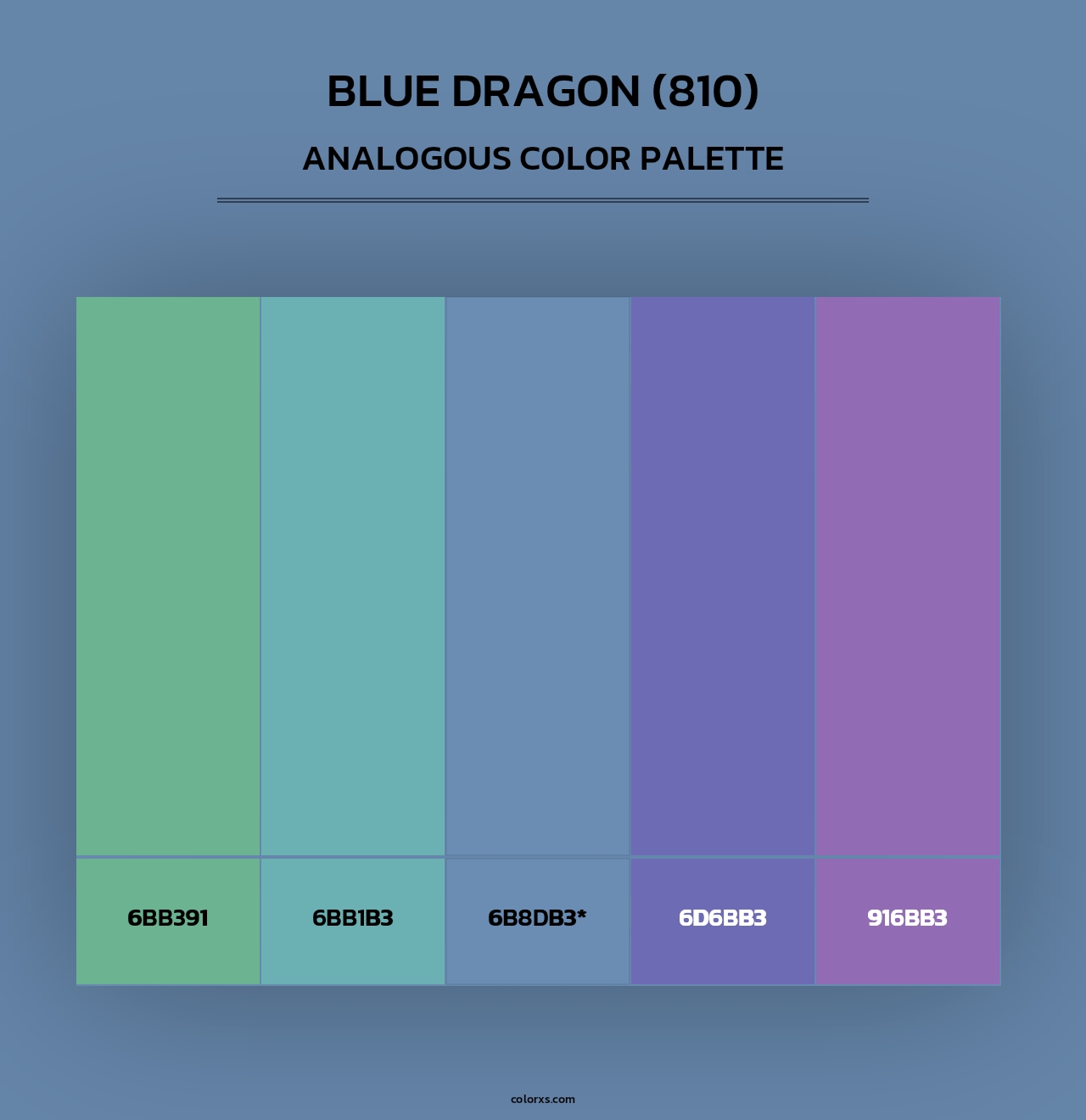 Blue Dragon (810) - Analogous Color Palette