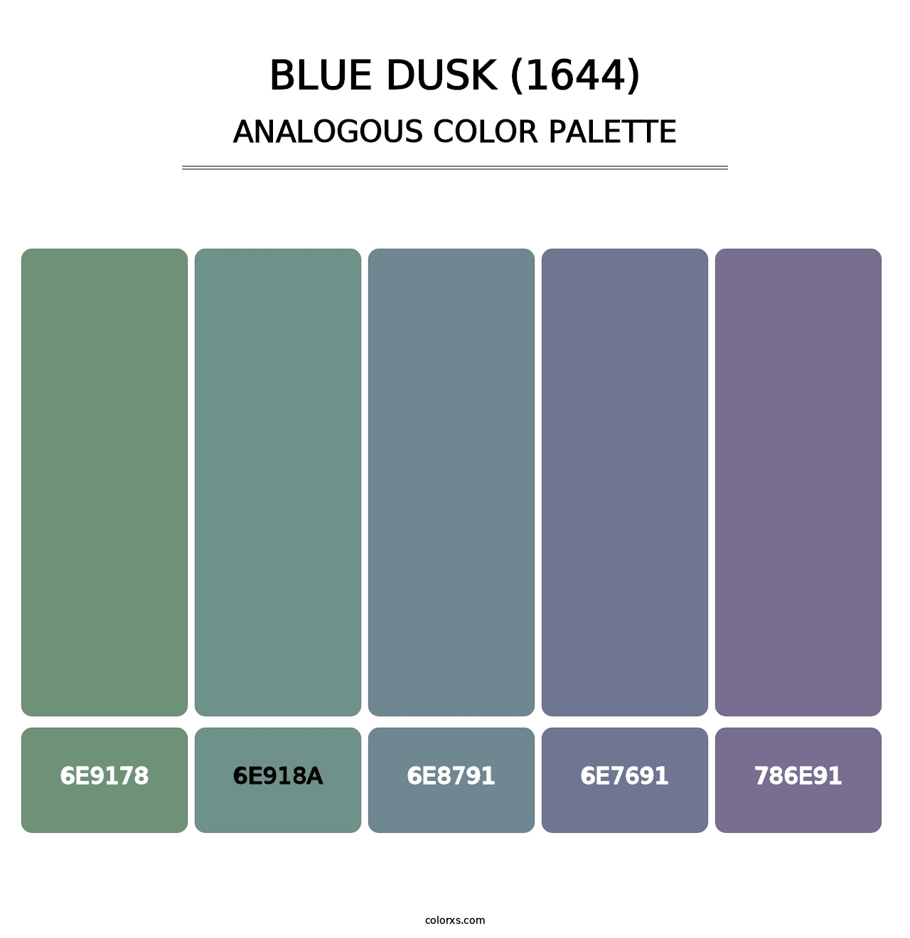 Blue Dusk (1644) - Analogous Color Palette