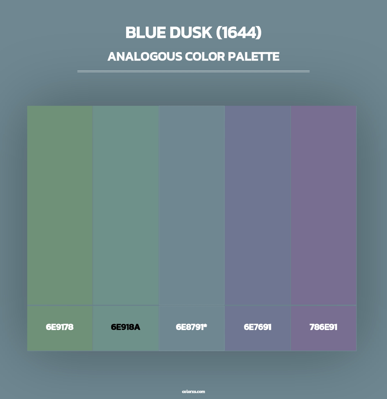 Blue Dusk (1644) - Analogous Color Palette