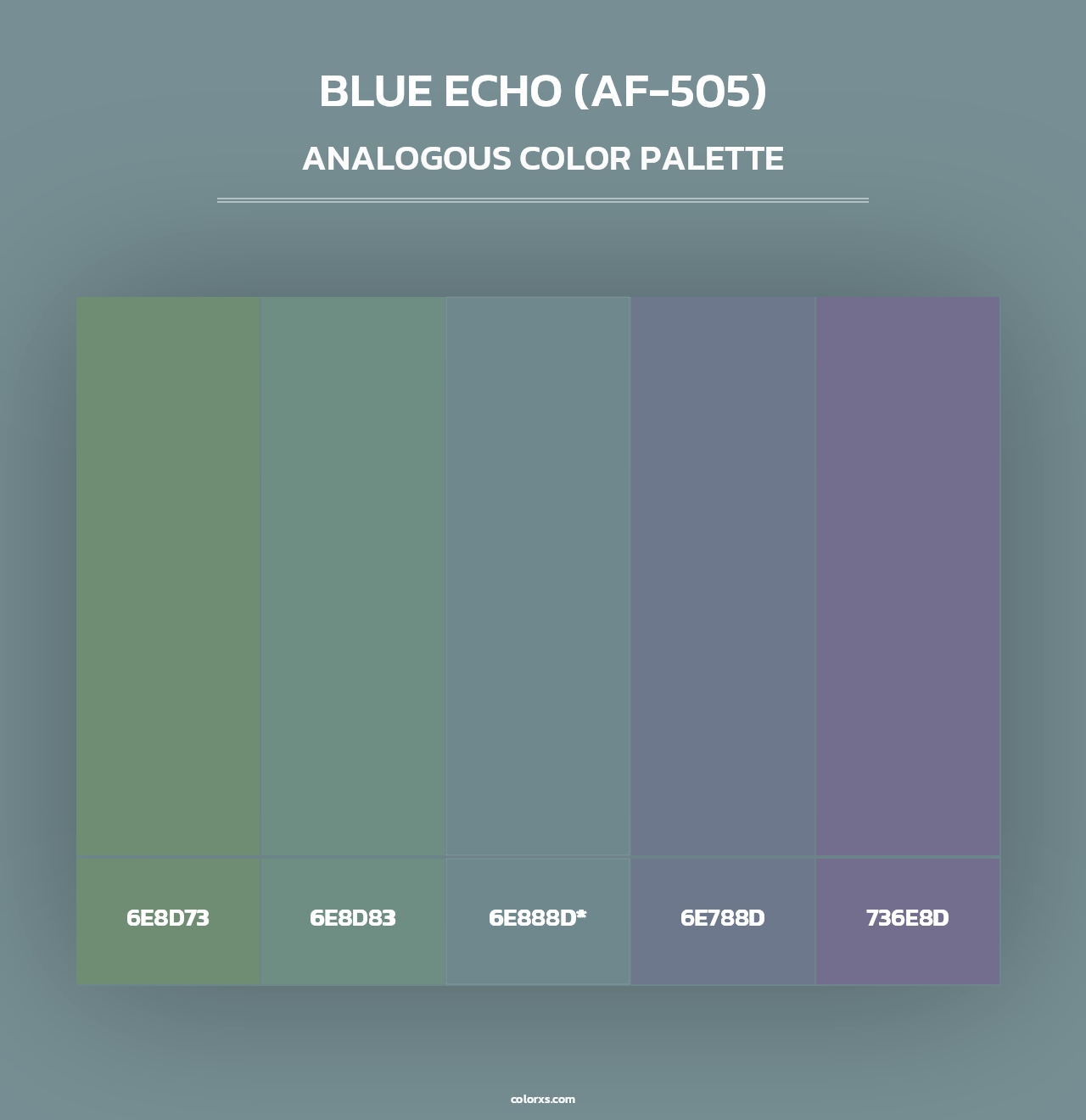 Blue Echo (AF-505) - Analogous Color Palette