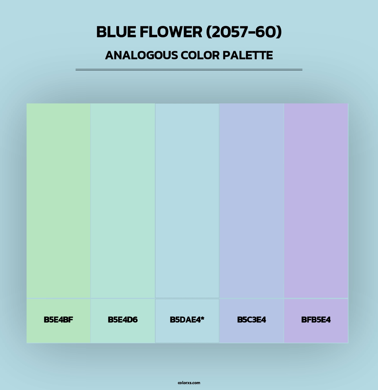 Blue Flower (2057-60) - Analogous Color Palette