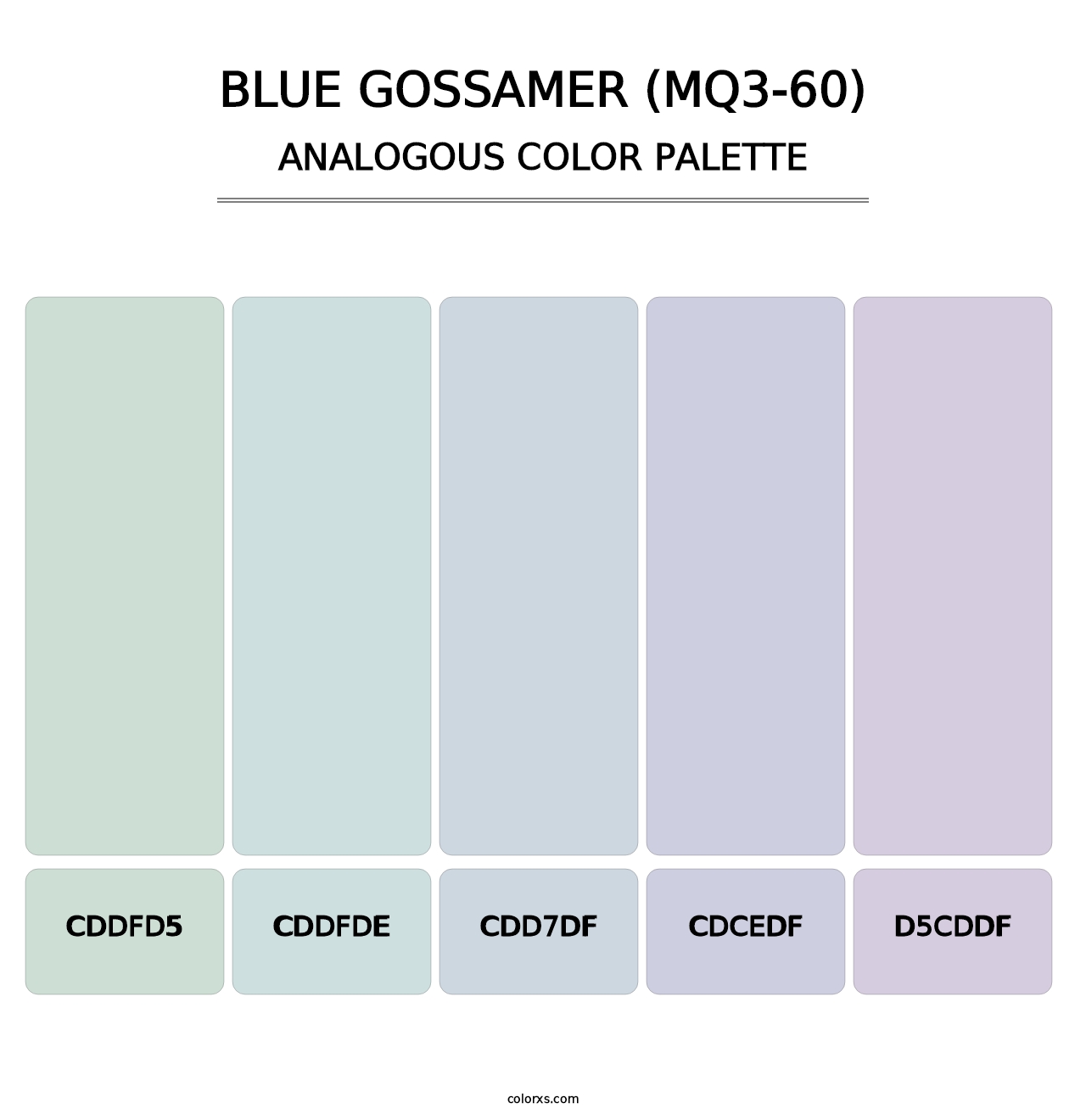Blue Gossamer (MQ3-60) - Analogous Color Palette