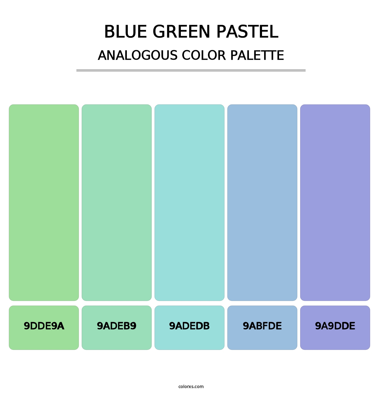 Blue Green Pastel - Analogous Color Palette