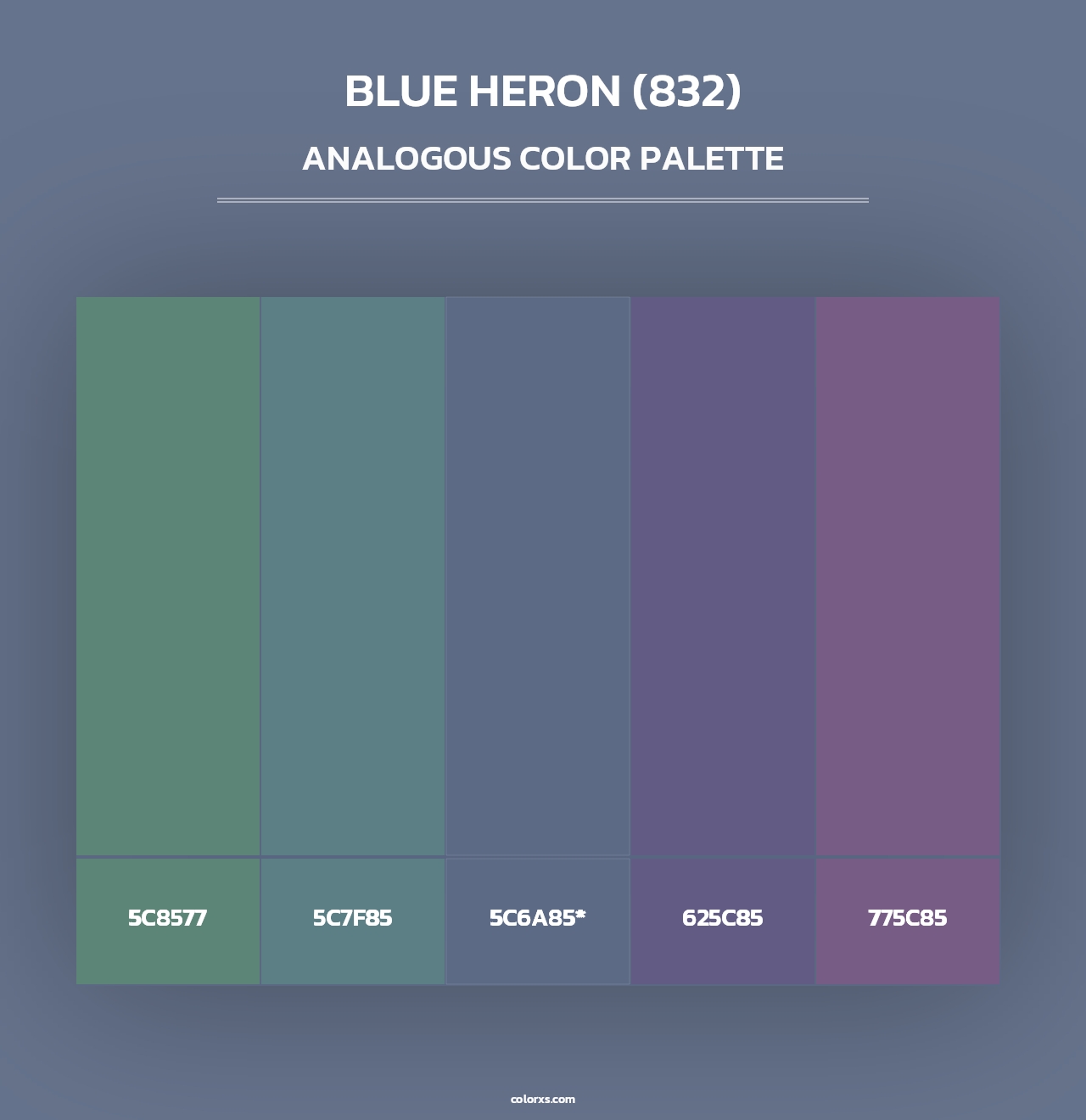 Blue Heron (832) - Analogous Color Palette