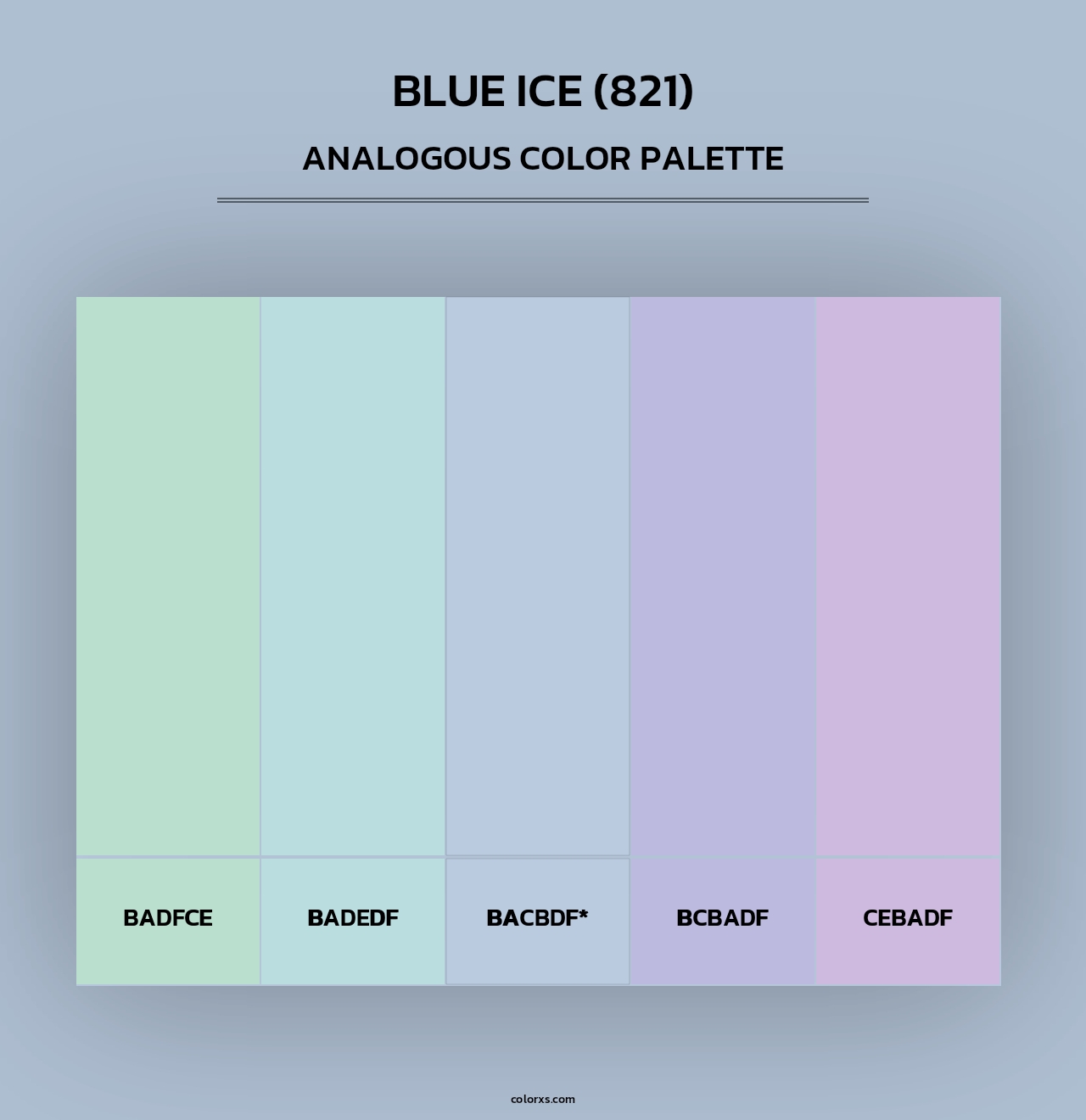 Blue Ice (821) - Analogous Color Palette