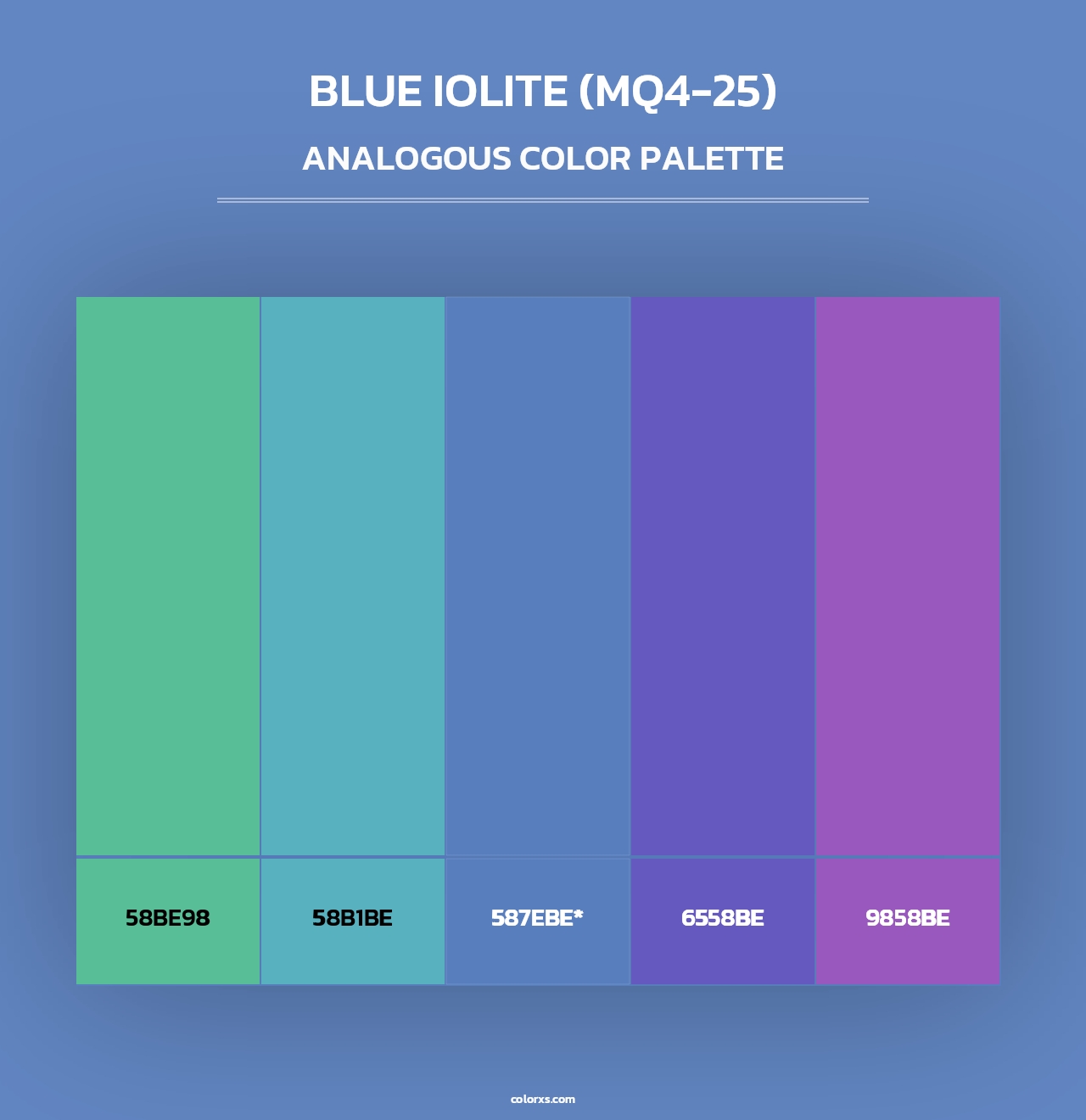 Blue Iolite (MQ4-25) - Analogous Color Palette