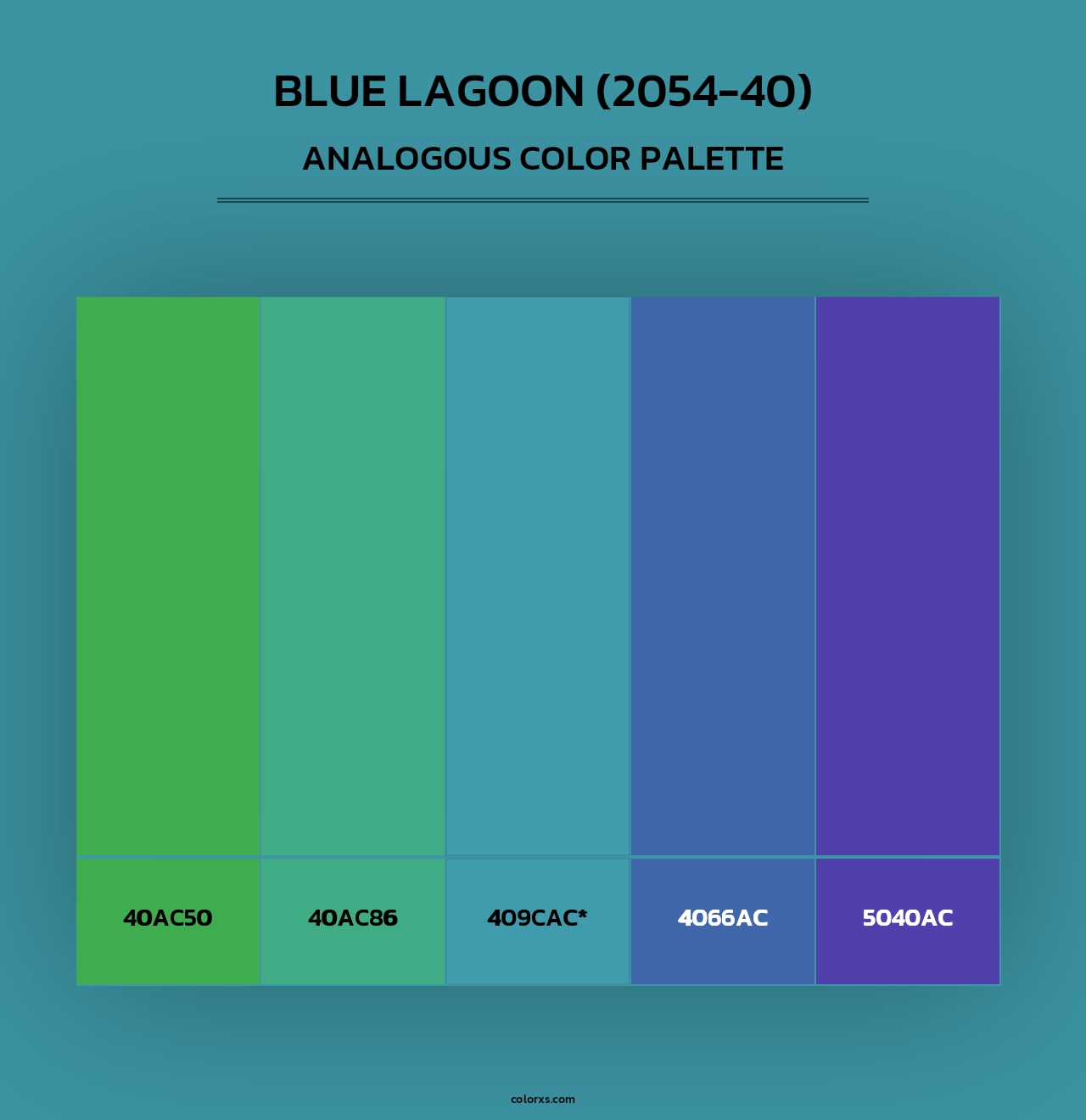 Blue Lagoon (2054-40) - Analogous Color Palette