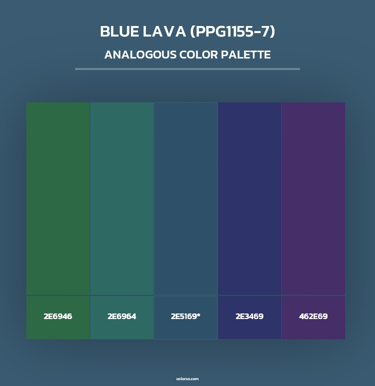 Blue Lava (PPG1155-7) - Analogous Color Palette