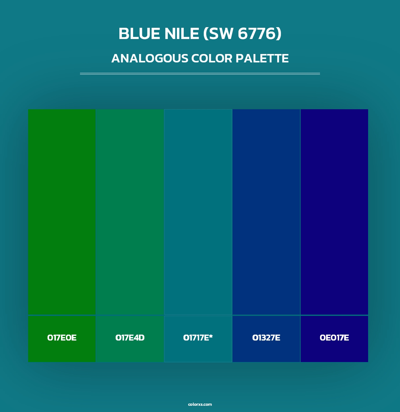 Blue Nile (SW 6776) - Analogous Color Palette